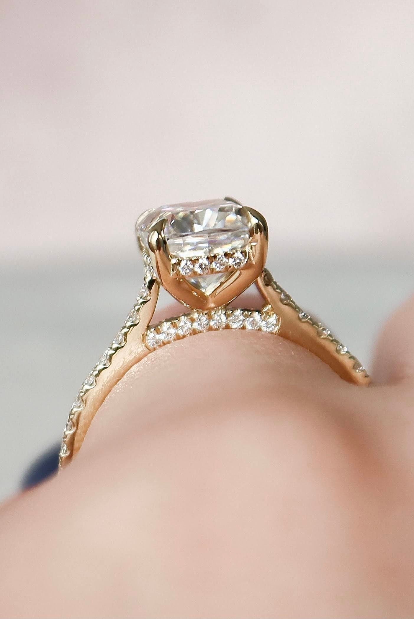 Cathedral Pave Engagement Ring