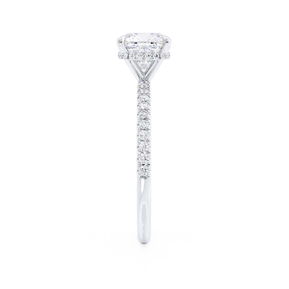 Cushion Moissanite Engagement Ring