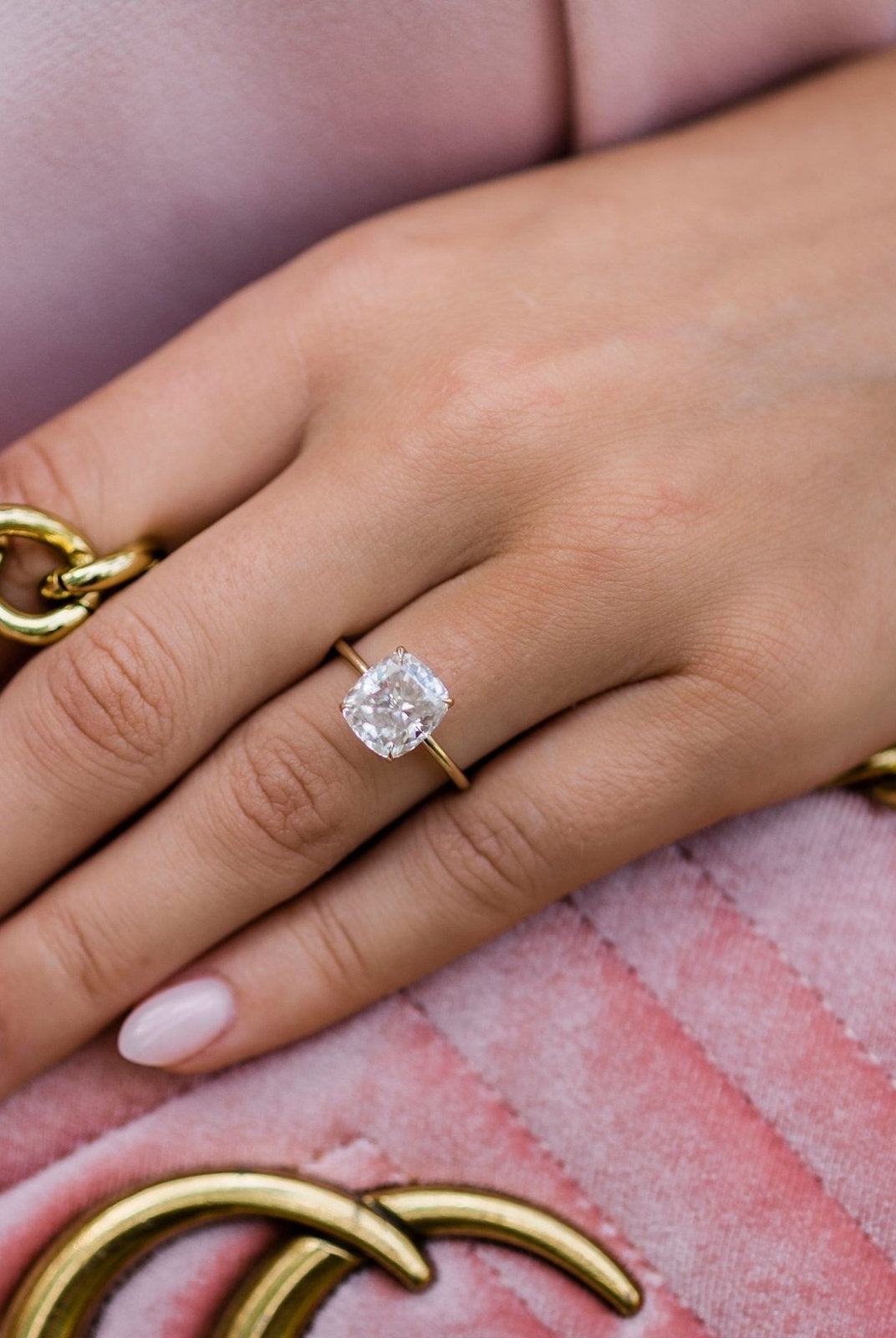 Hidden Halo Engagement Ring