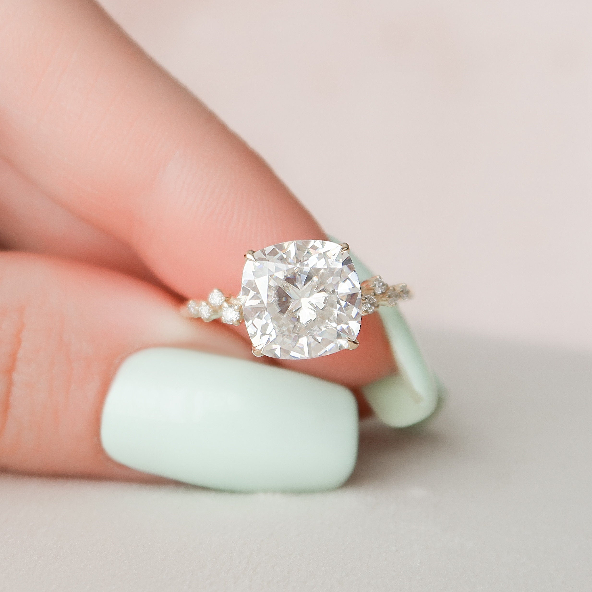 Cushion Bridal Ring