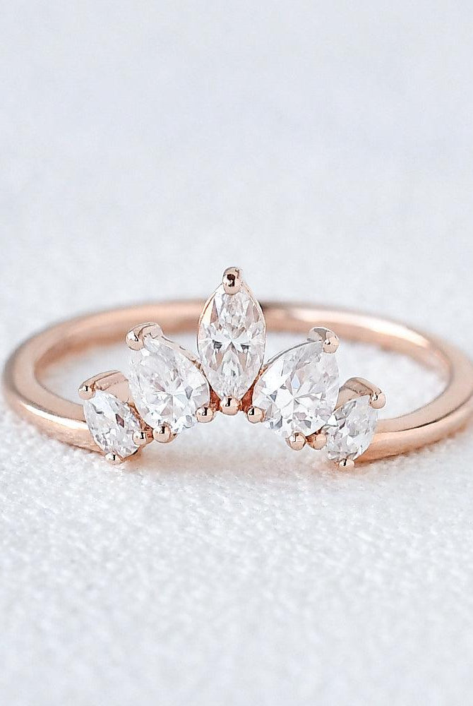 0-6-ct-marquise-and-pear-cut-cluster-moissanite-wedding-band
