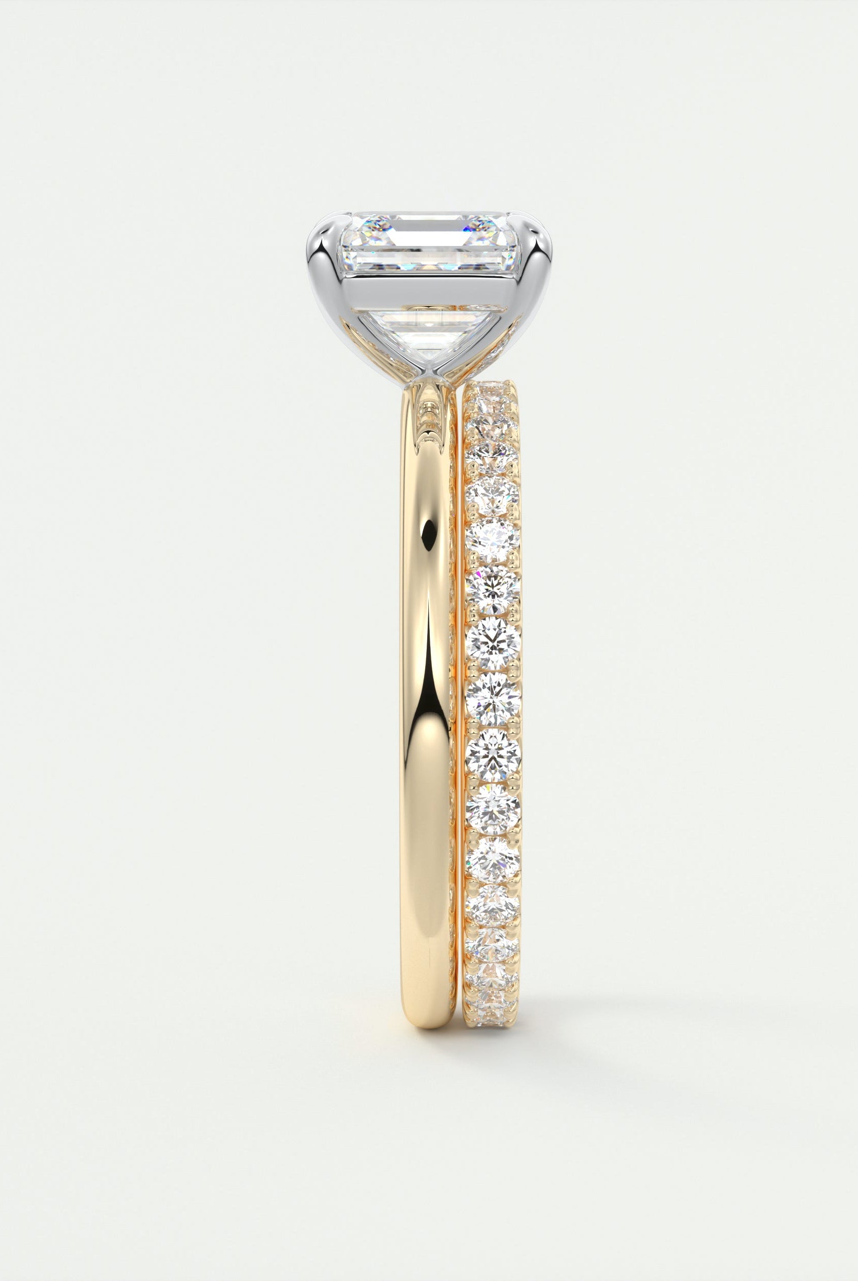 Asscher Shape Solitaire Ring