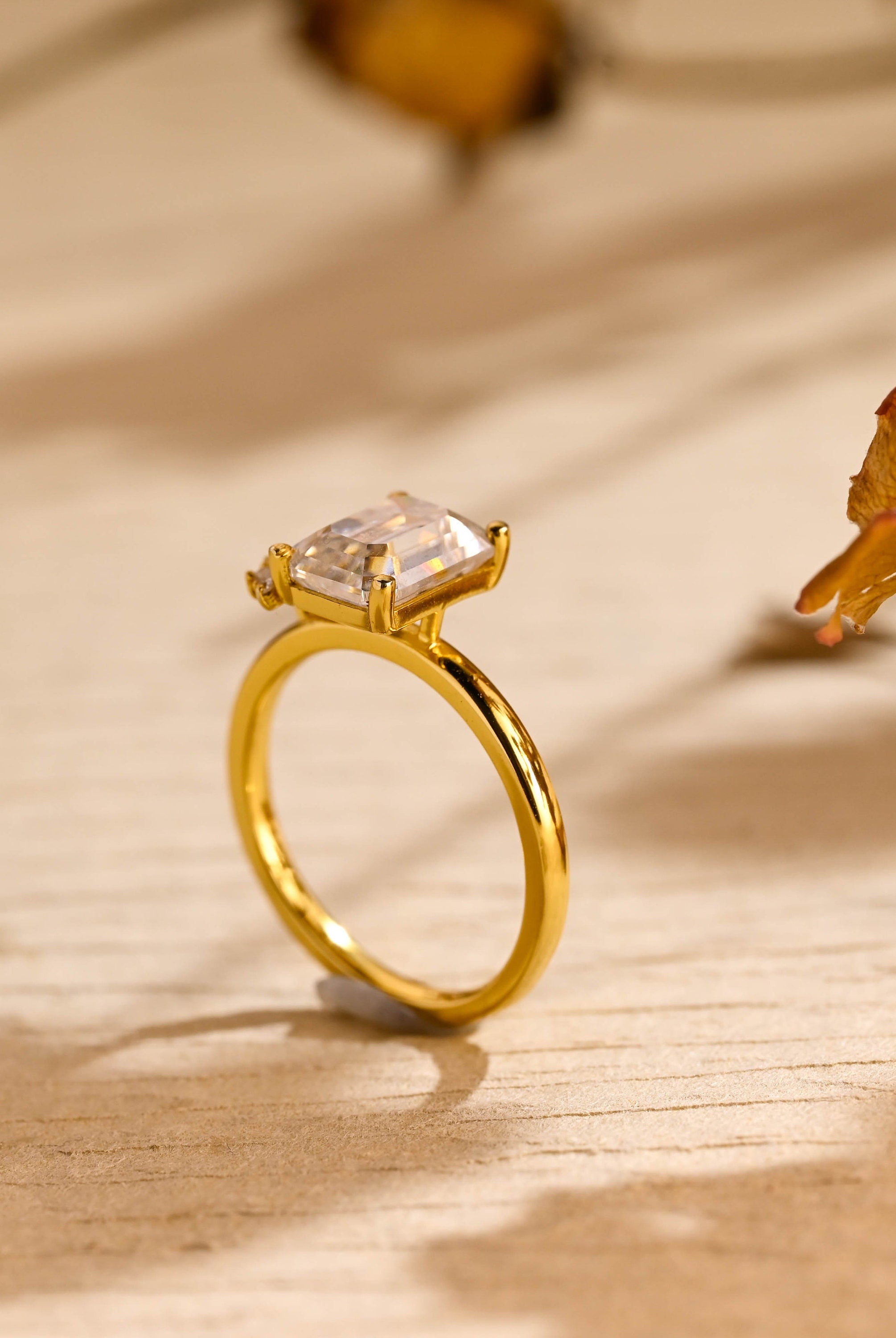 White Gold Moissanite Ring