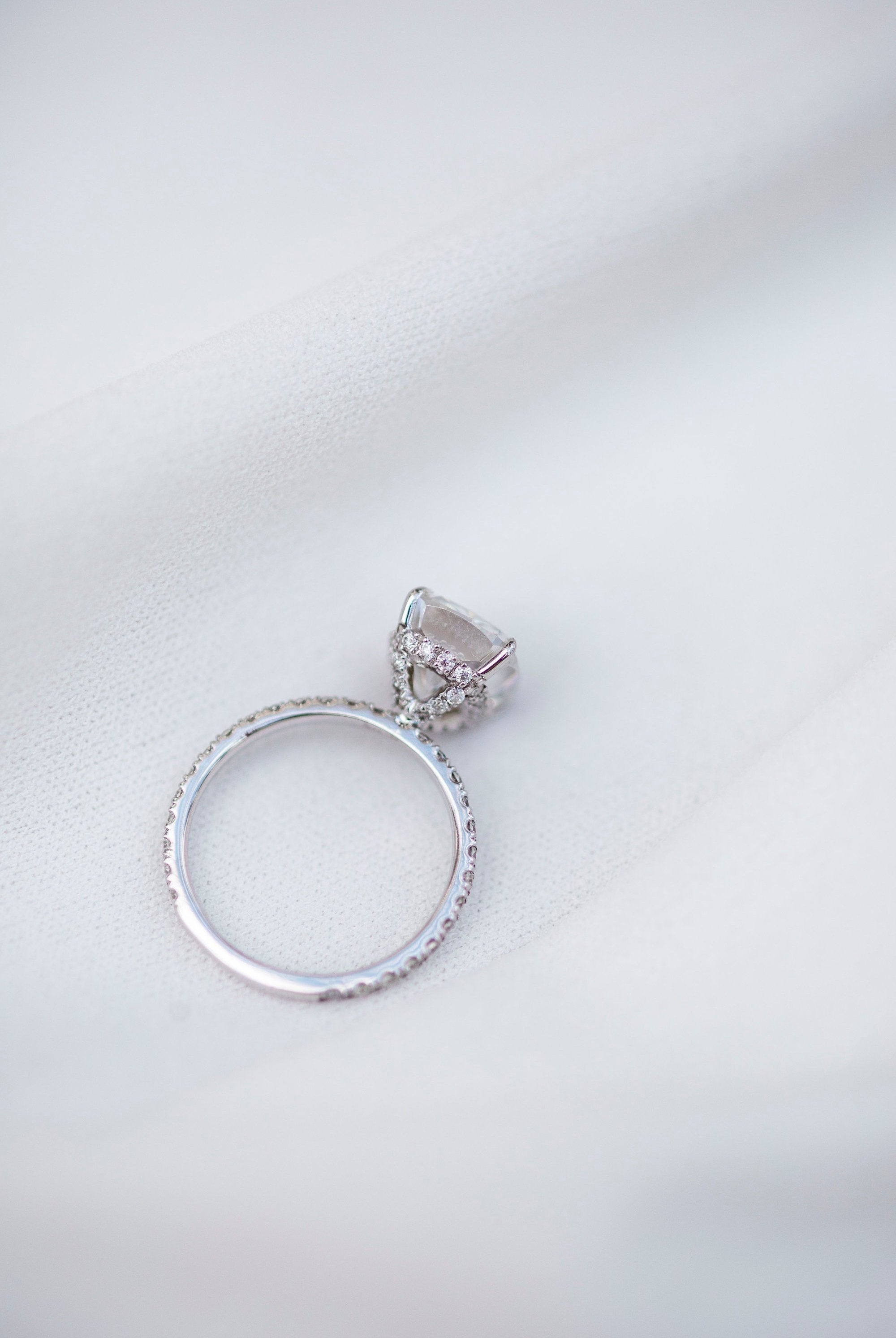 Elongated Cushion Engagement Ring for Women