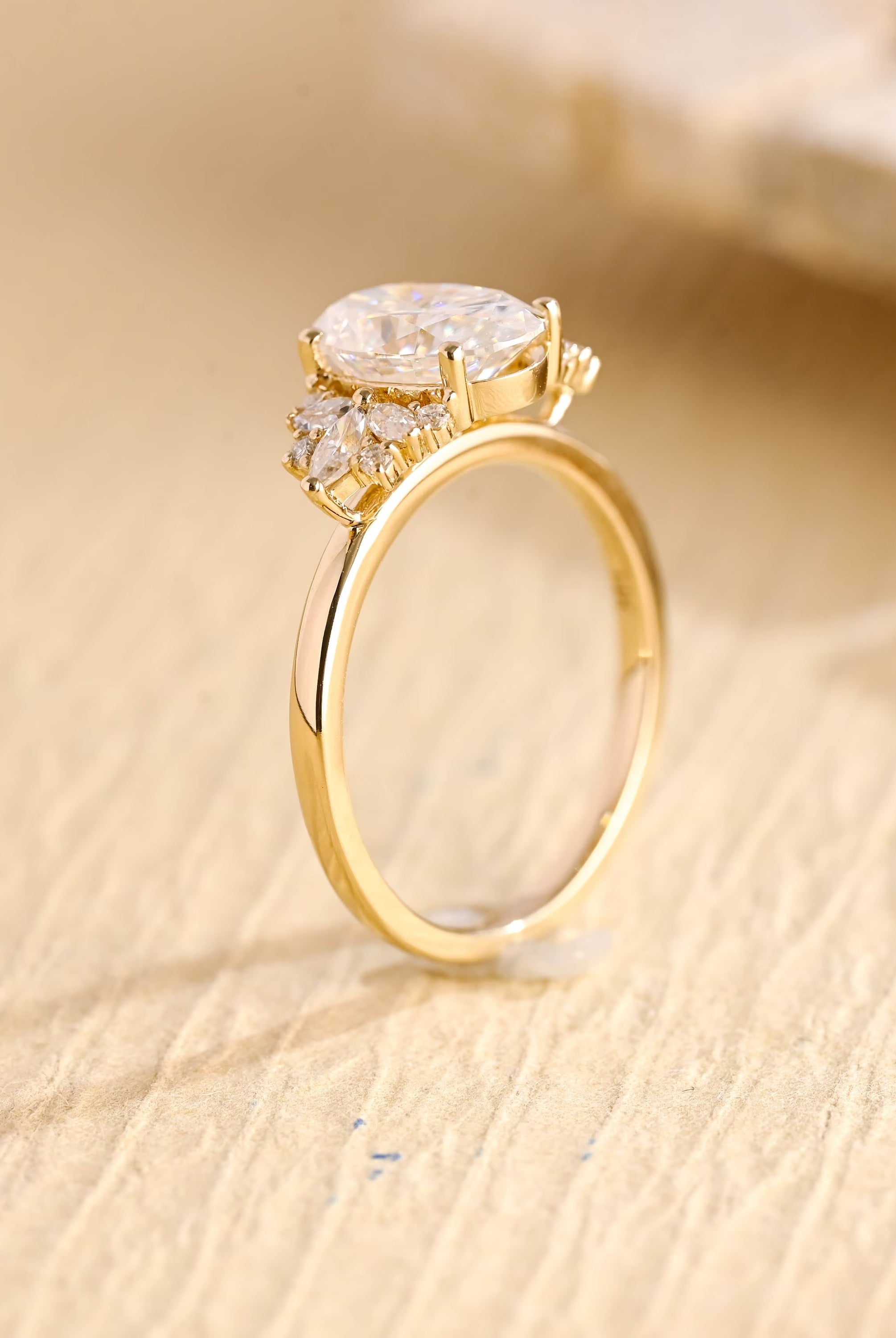 Oval Moissanite Bridal Ring