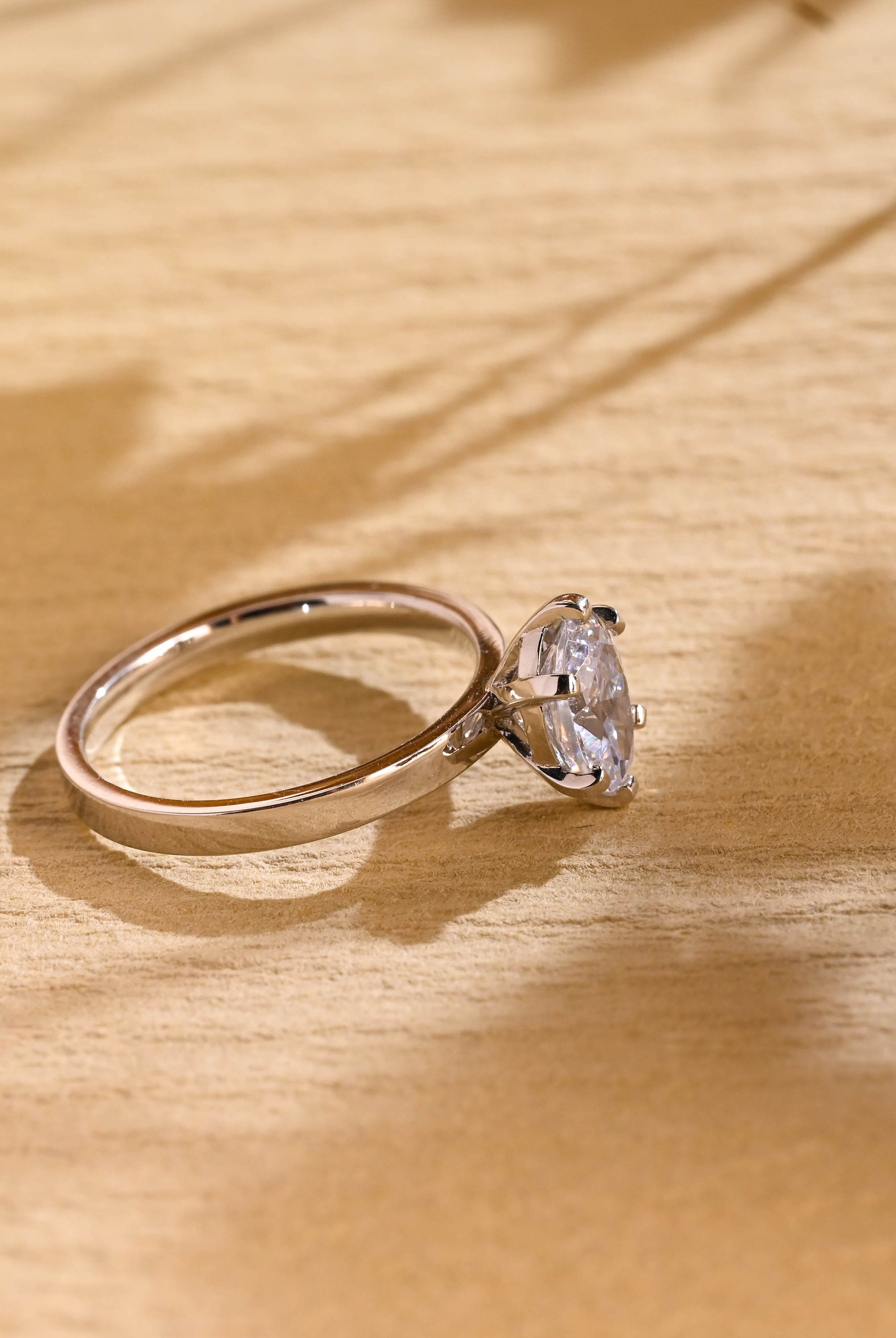 Classic Moissanite Engagement Ring