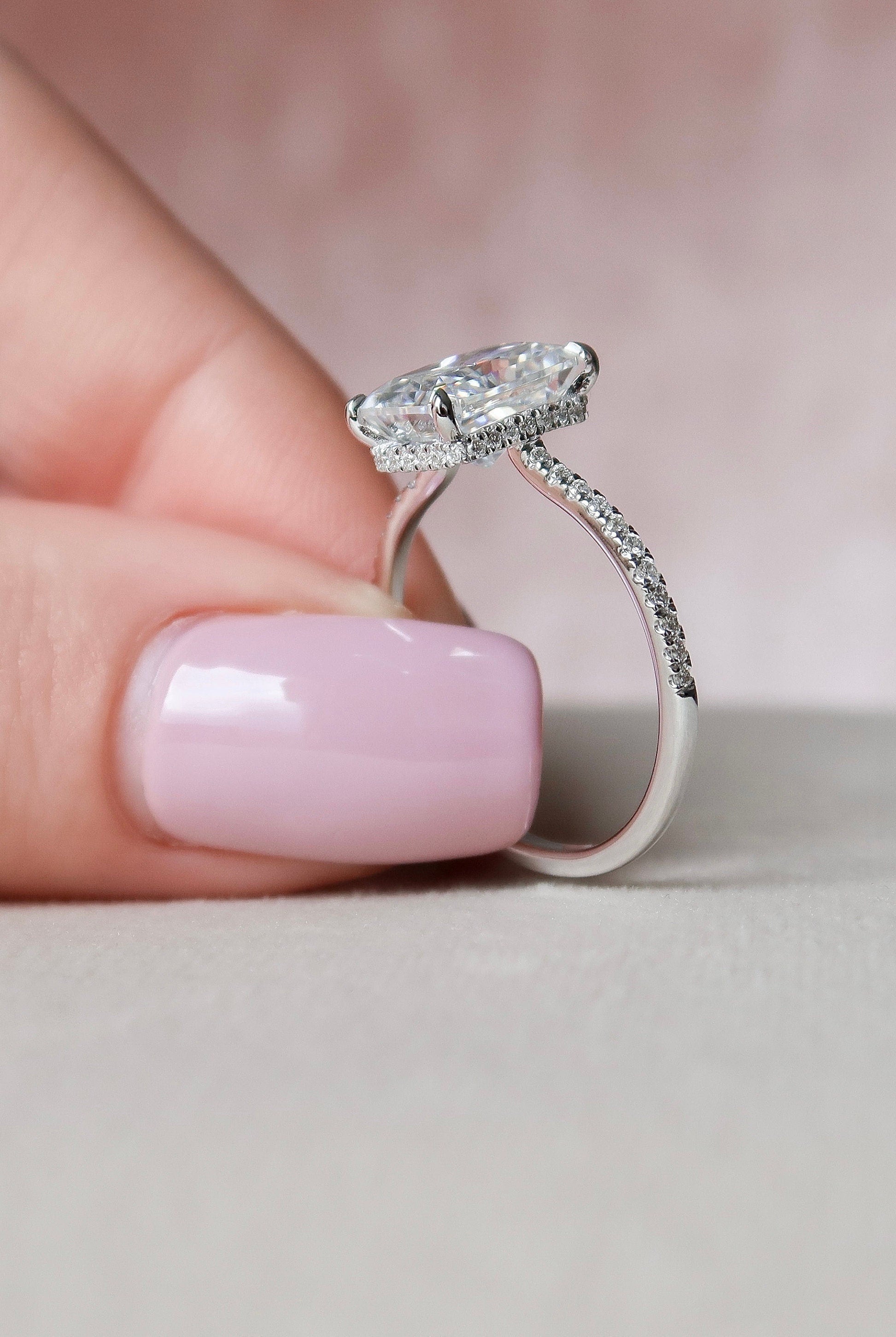 Hidden Halo Bridal Ring