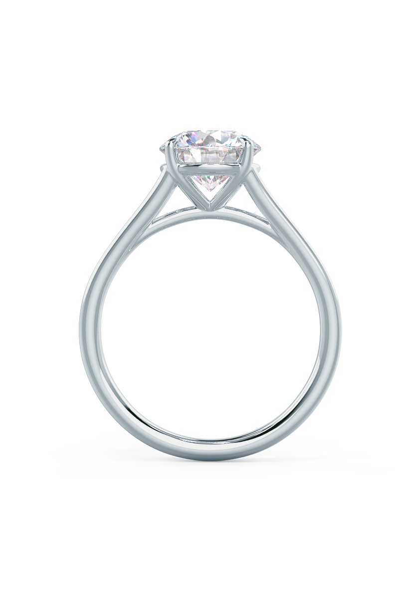 Classic Round Cut Ring with Split Shank Design