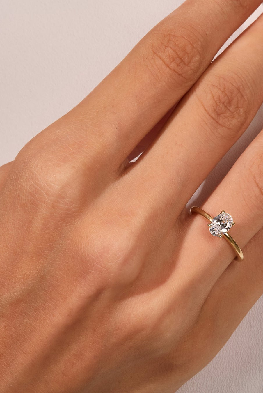 Oval Cut Diamond Solitaire Moissanite Engagement Ring For Women