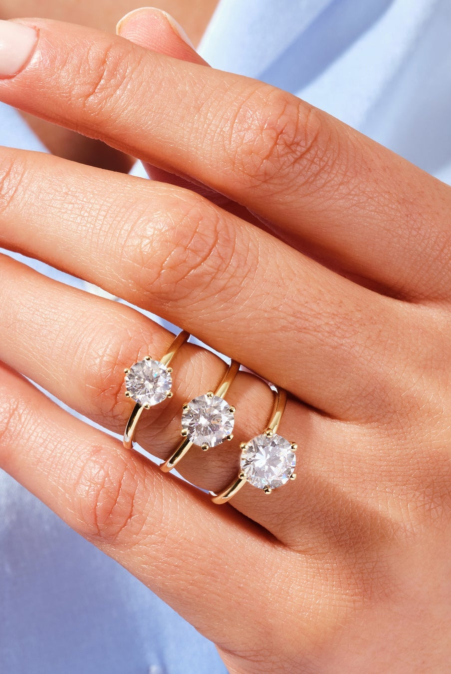 Round Cut Solitaire Diamond Solitaire Engagement Ring For Her