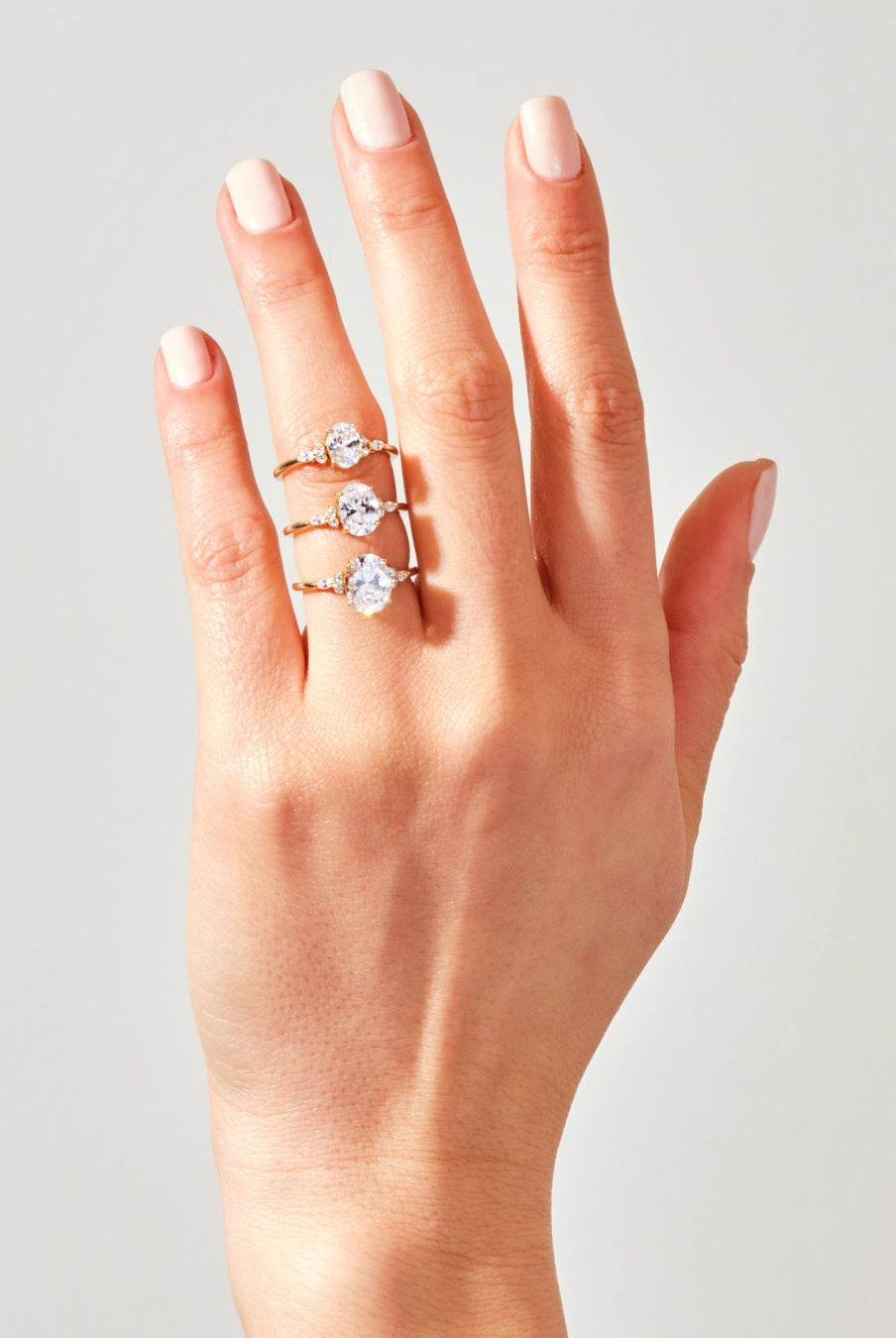 Oval Cut Moissanite Diamond Cluster engagement Ring For Women