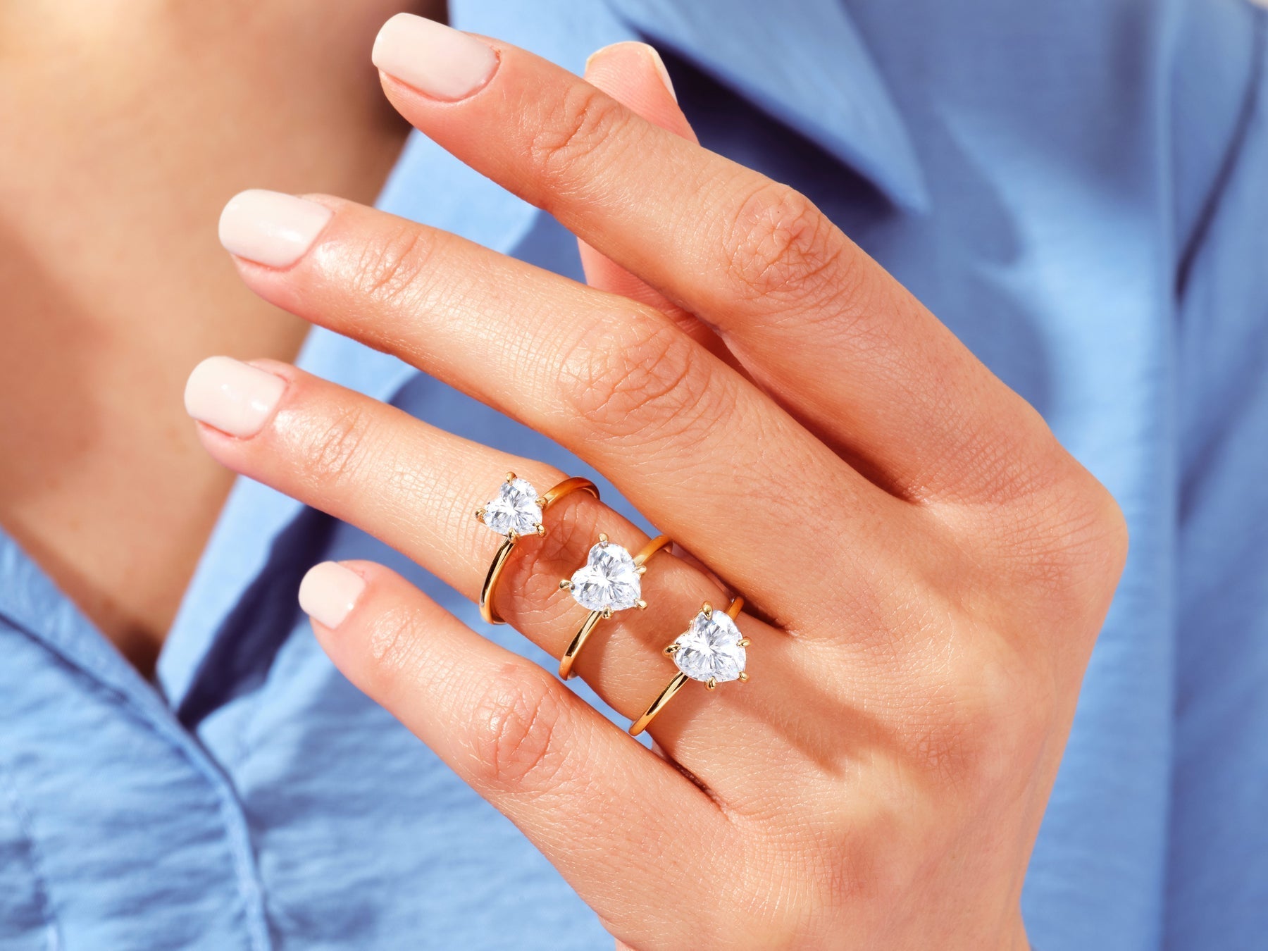 Heart Cut Moissanite Solitaire Diamond Engagement Ring For Women