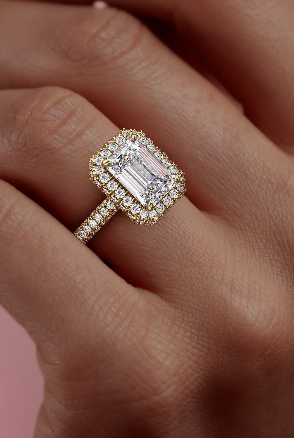 emerald-cut-halo-triple-pave-setting-moissanite-engagement-ring
