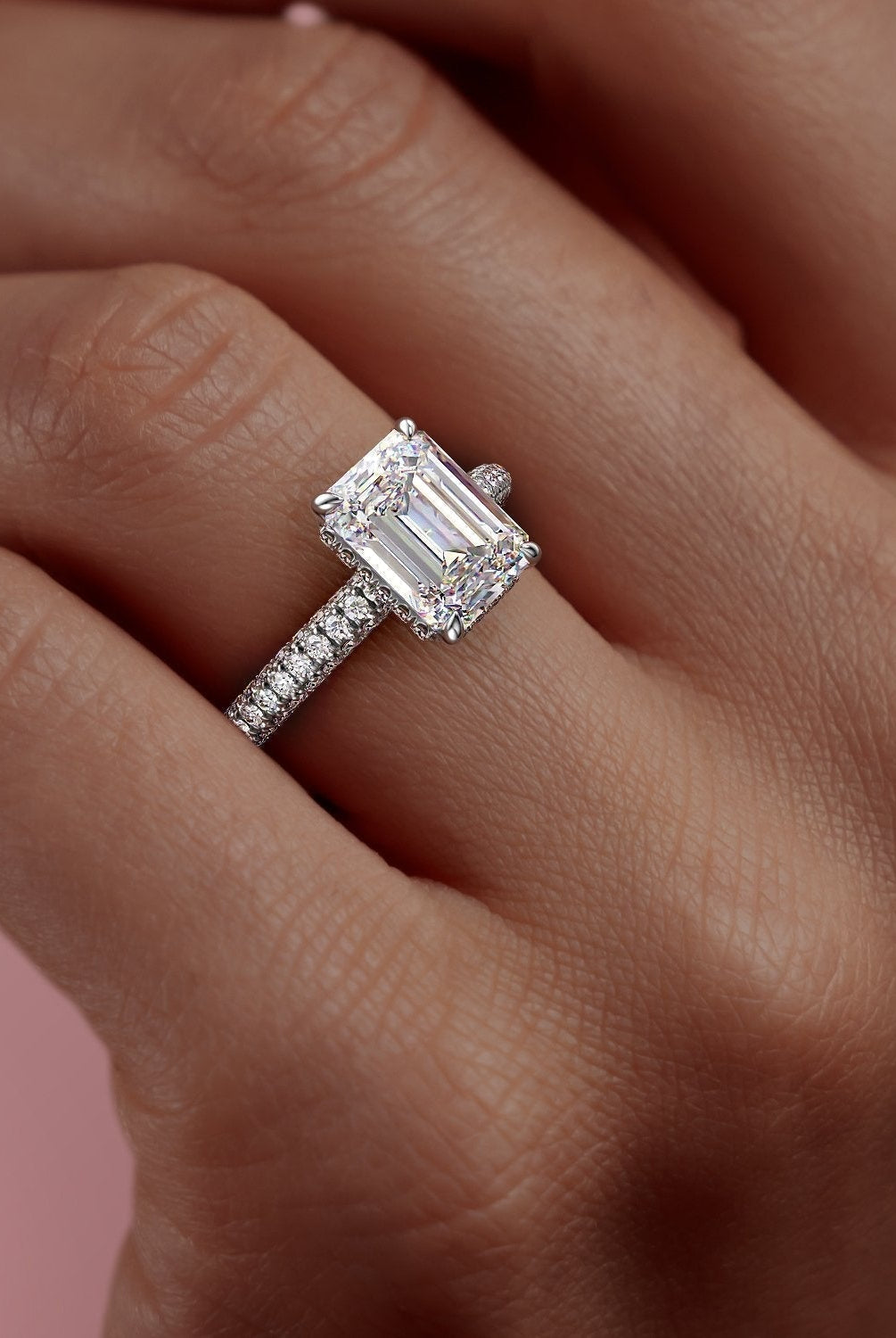 1-91-ct-emerald-cut-solitaire-triple-pave-setting-moissanite-engagement-ring