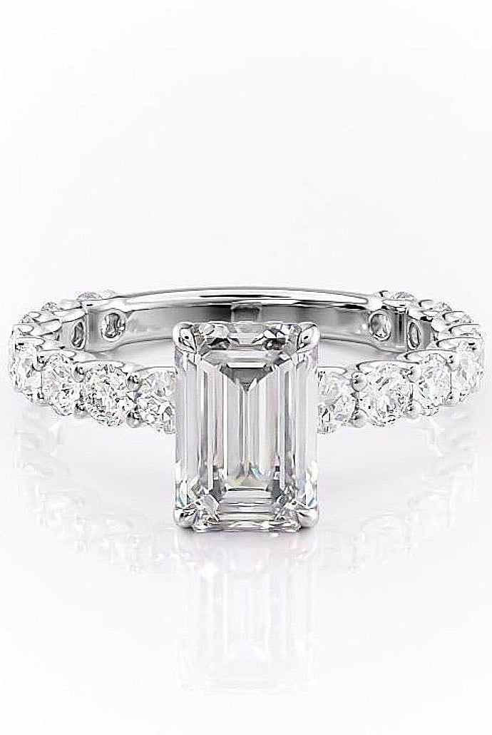 emerald-cut-pave-setting-moissanite-engagement-ring