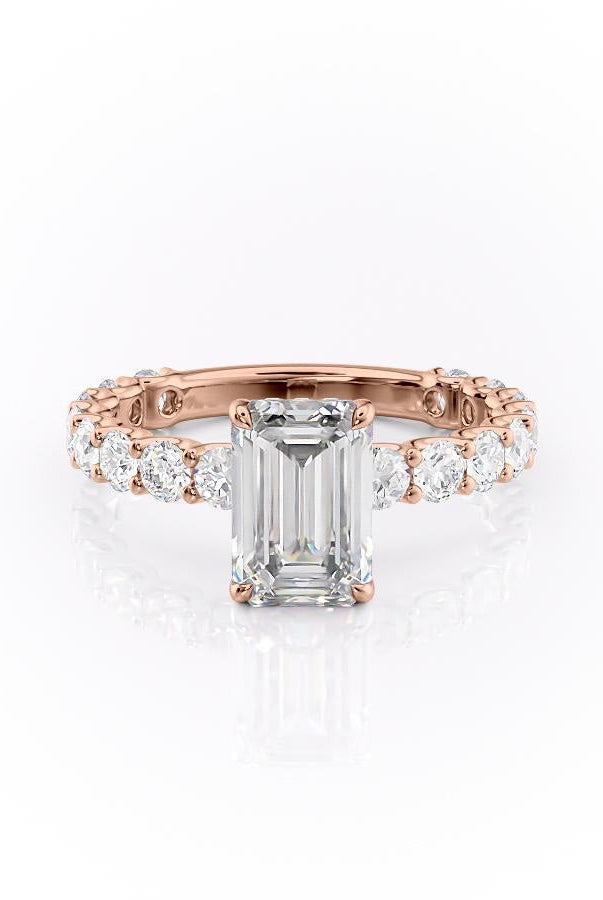 emerald-cut-pave-setting-moissanite-engagement-ring