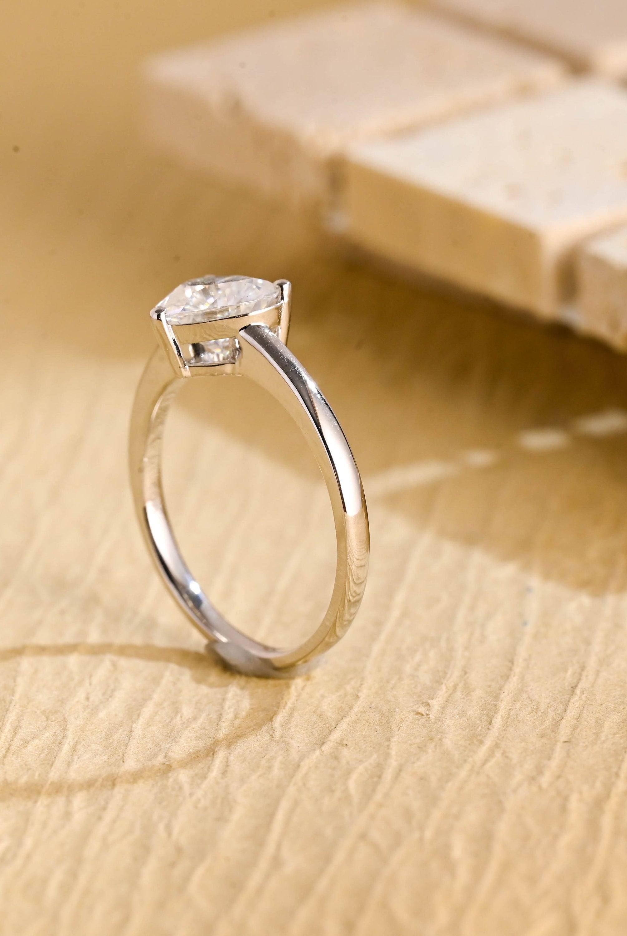 Heart Cut Moissanite Ring