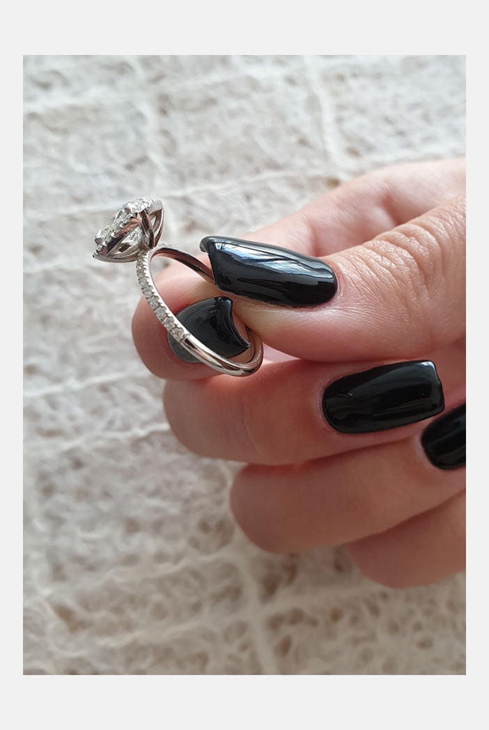 Radiant Cut Halo Ring