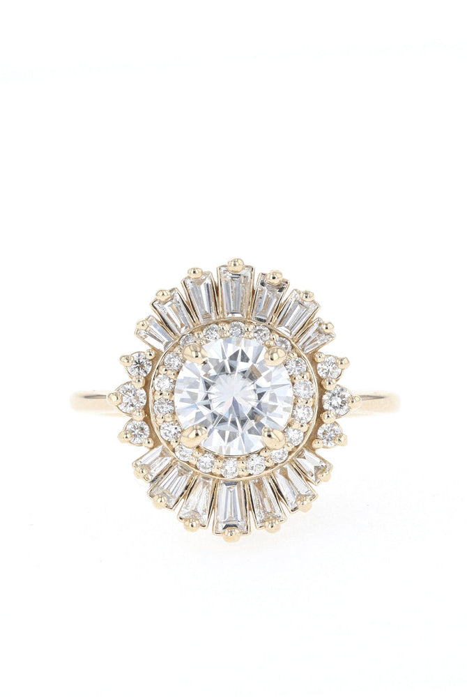 Round Halo Diamond Style Ring