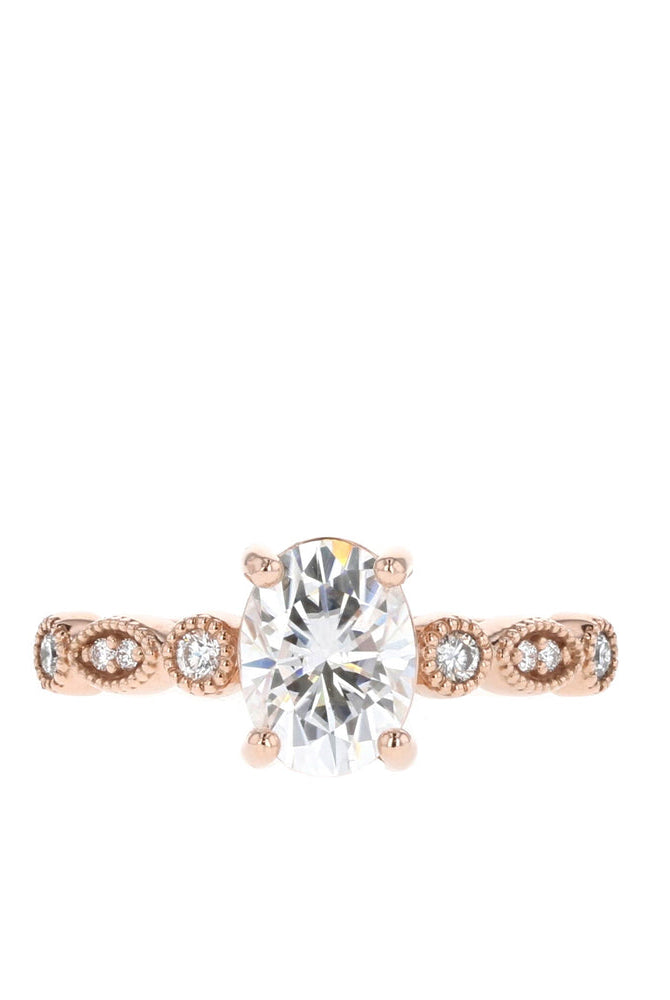 Oval Solitaire Moissanite Ring