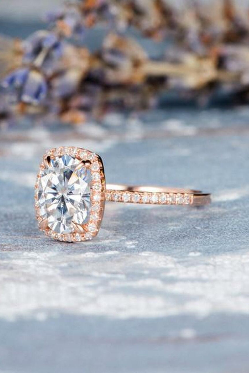 1.75 Carat Moissanite Engagement Ring