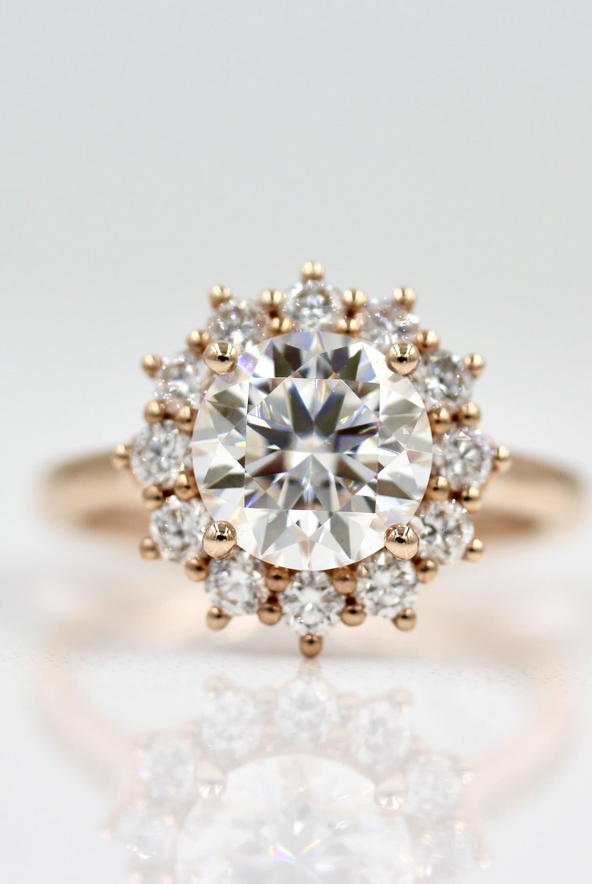 Unique Halo Engagement Ring