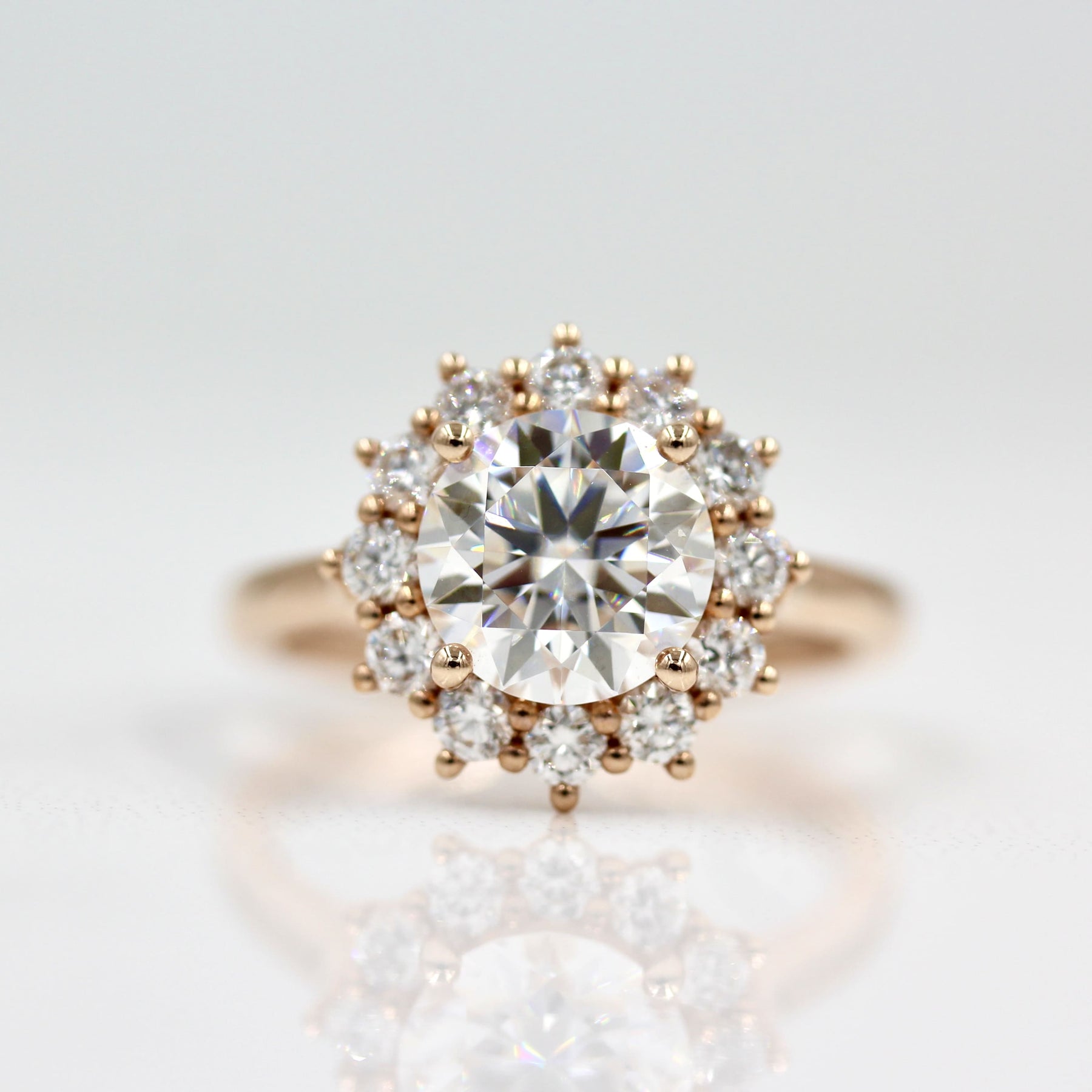 Unique Halo Engagement Ring