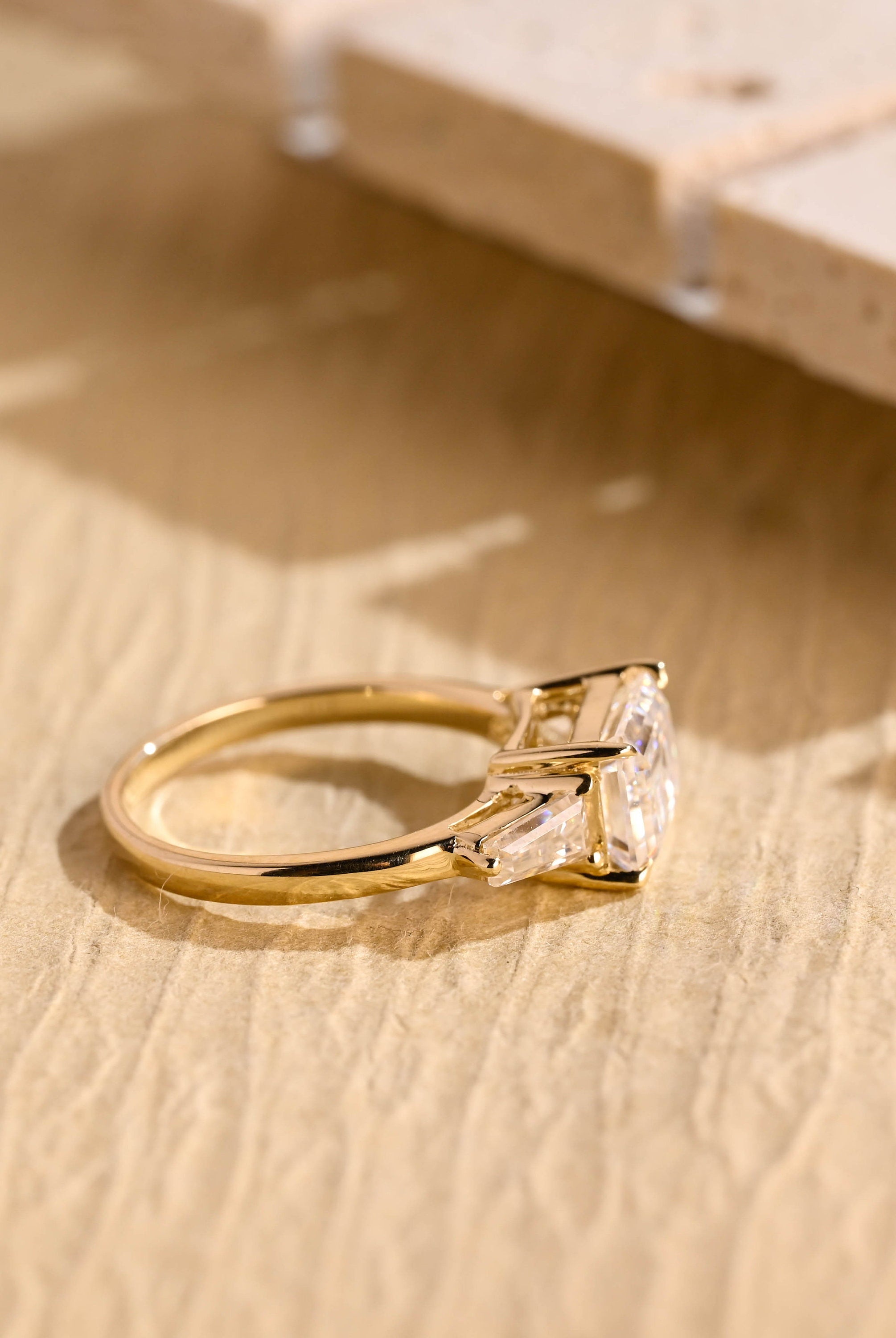Three Stone Moissanite Ring