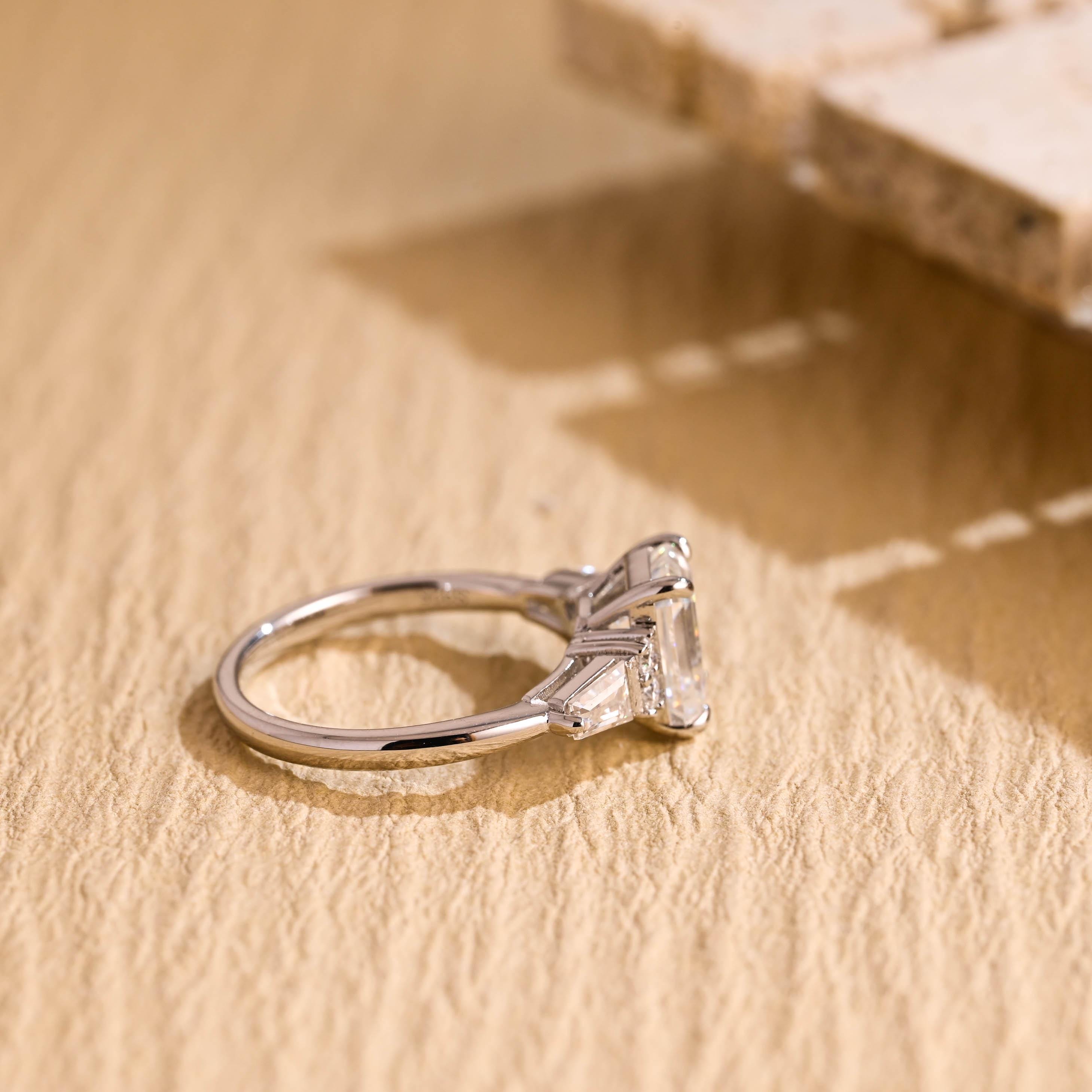 Emerald Cut Cluster Ring