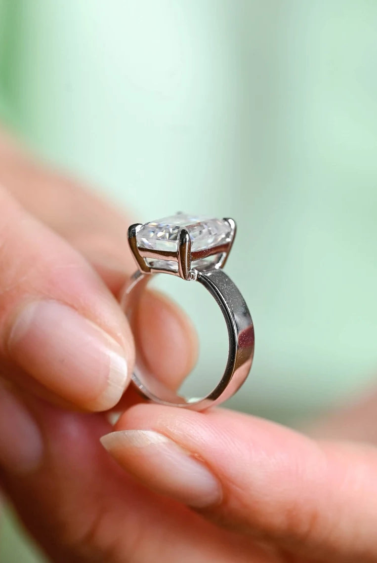 Wide Band Moissanite Ring