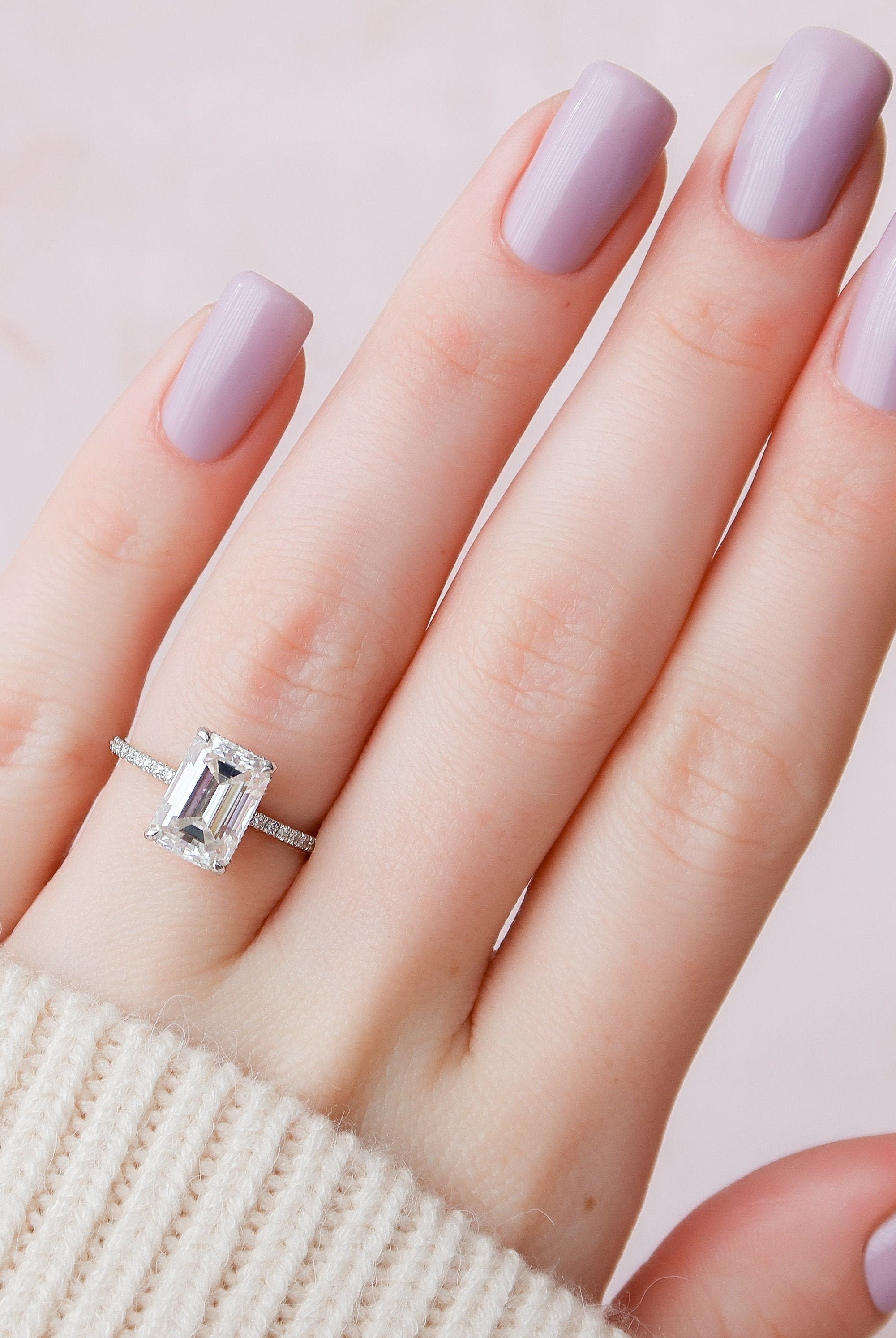 Hidden Halo Moissanite Ring
