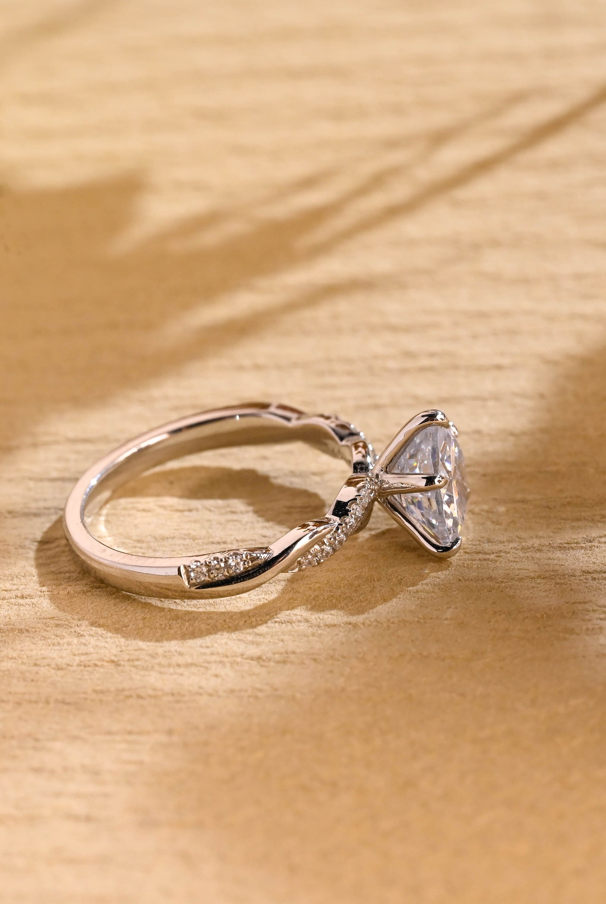Twisted Band Engagement Ring