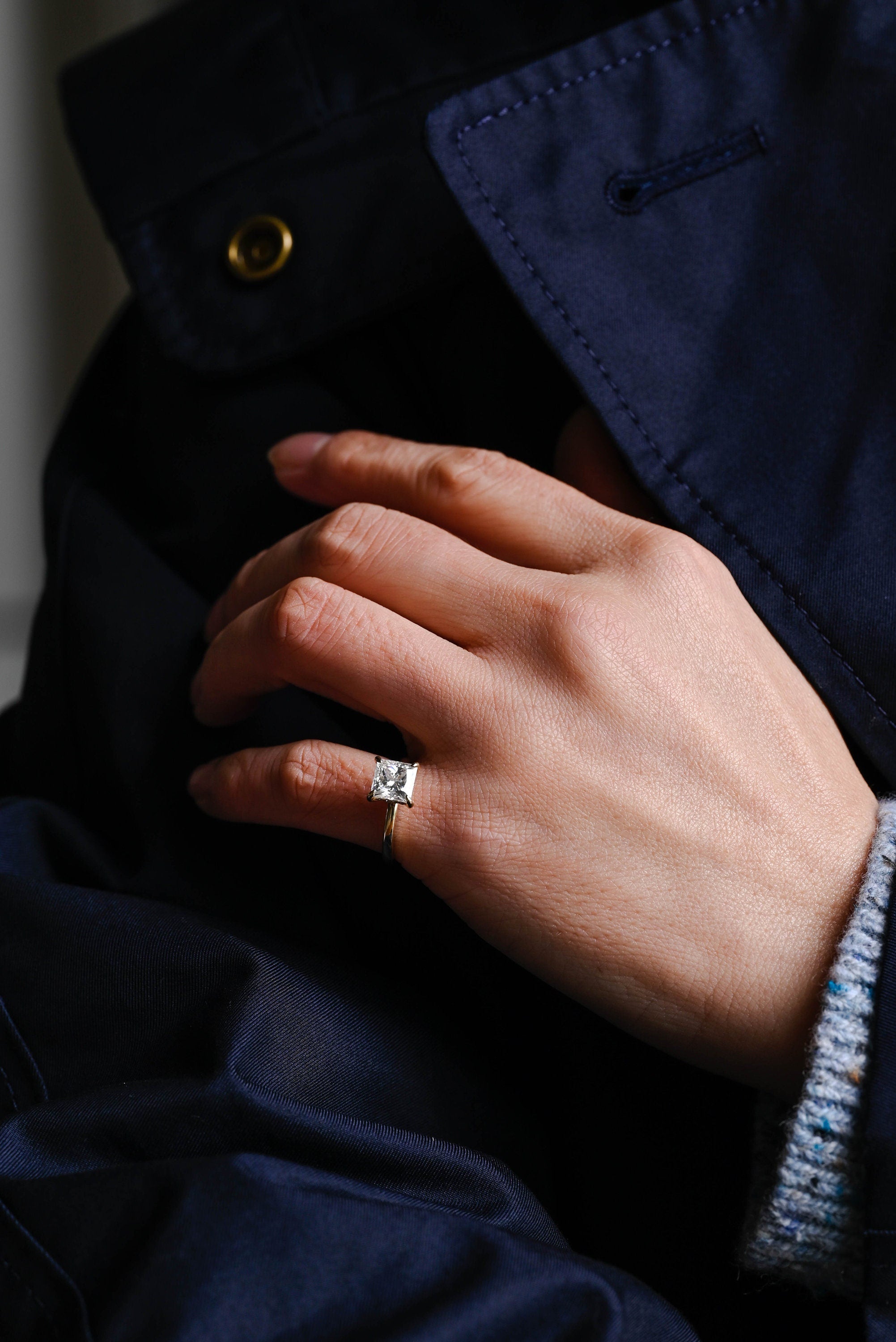 Princess Cut Halo Ring