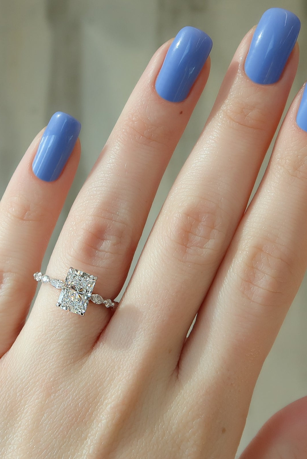 Radiant Solitaire Moissanite Ring