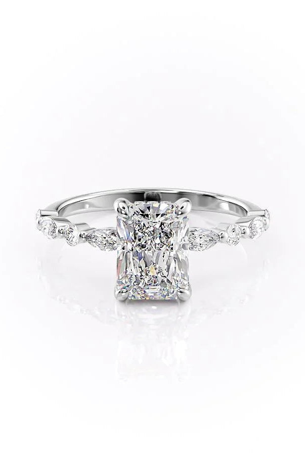 Radiant Cut Moissanite Engagement Ring