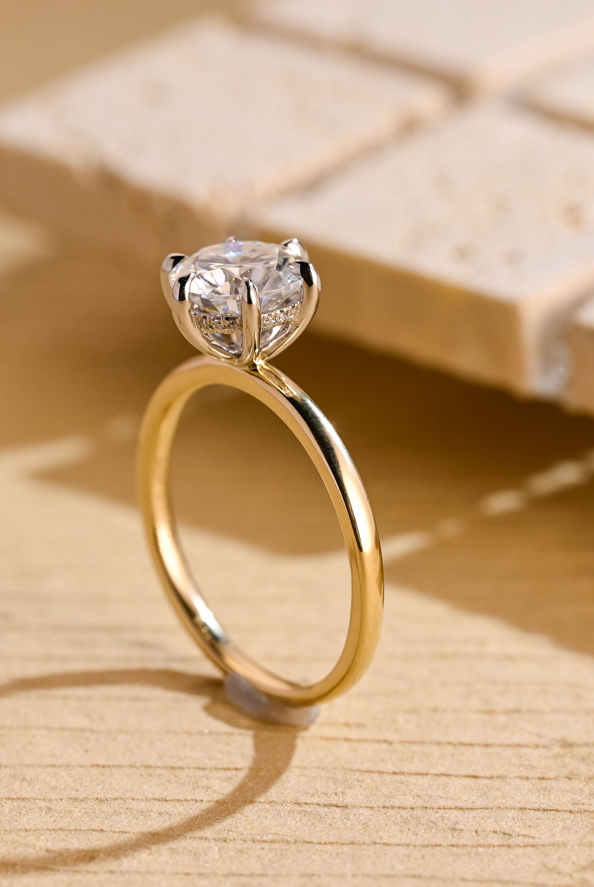 Hidden Halo Ring for Women