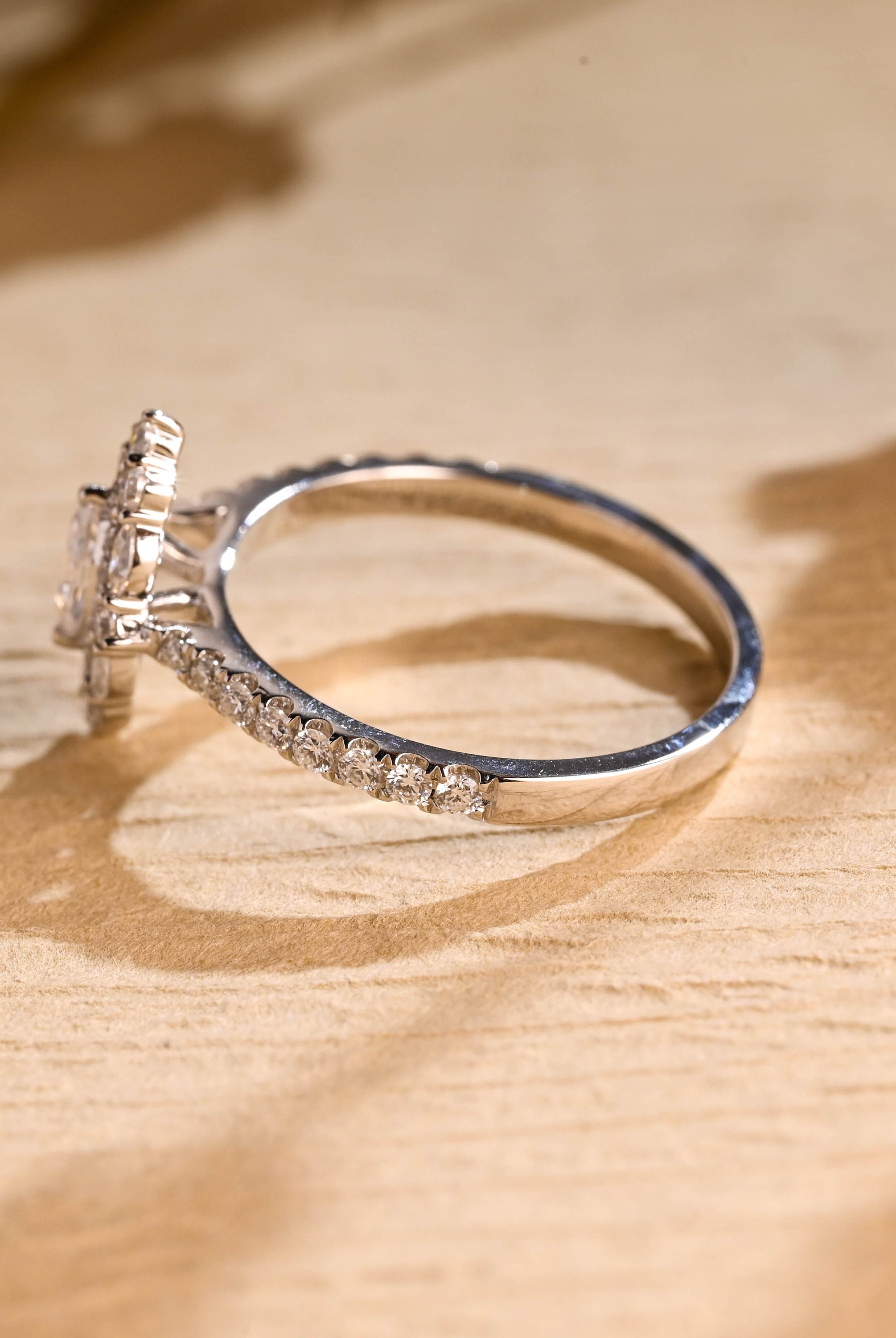 Marquise Cut Moissanite Engagement Ring