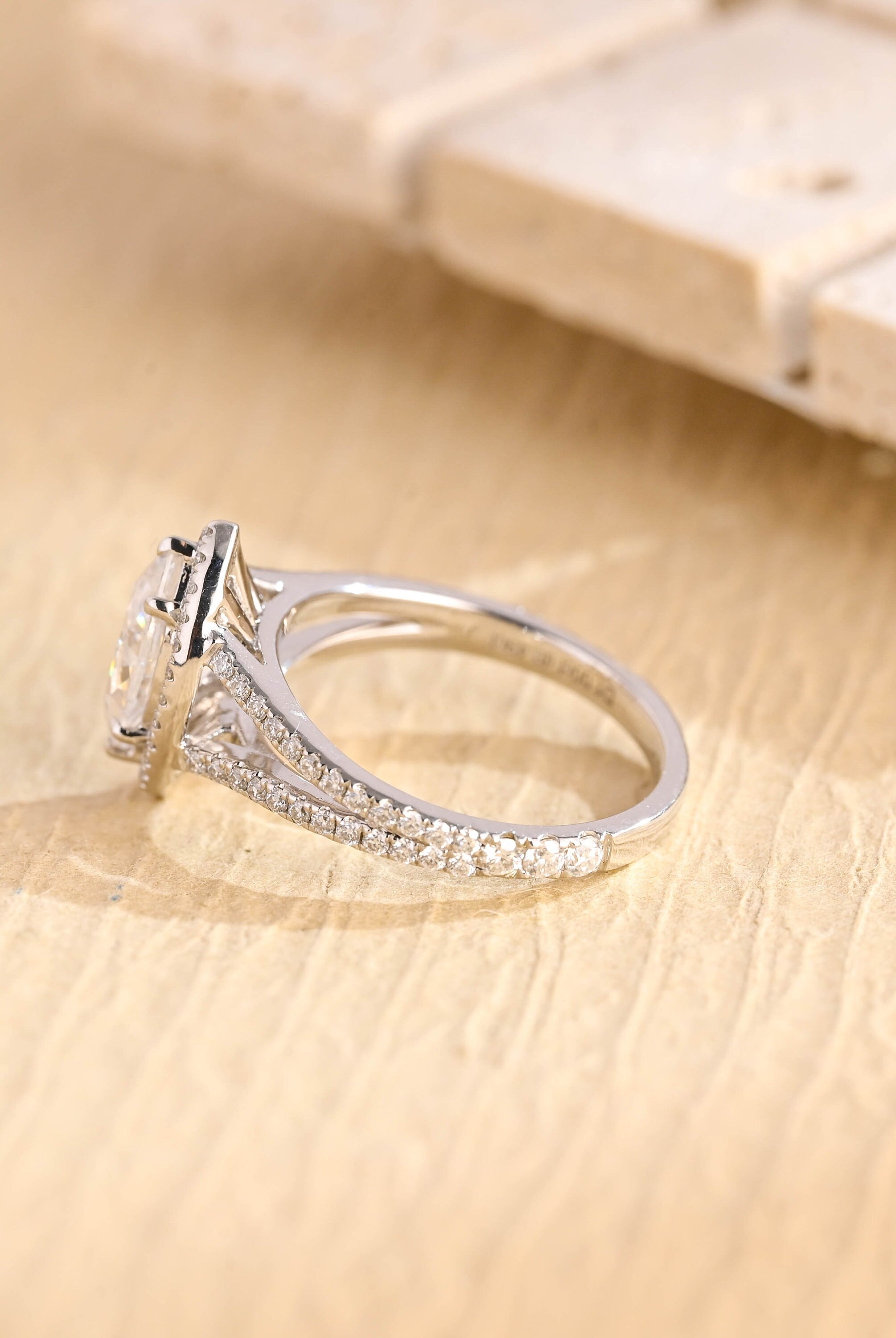 Marquise Halo Engagement Ring
