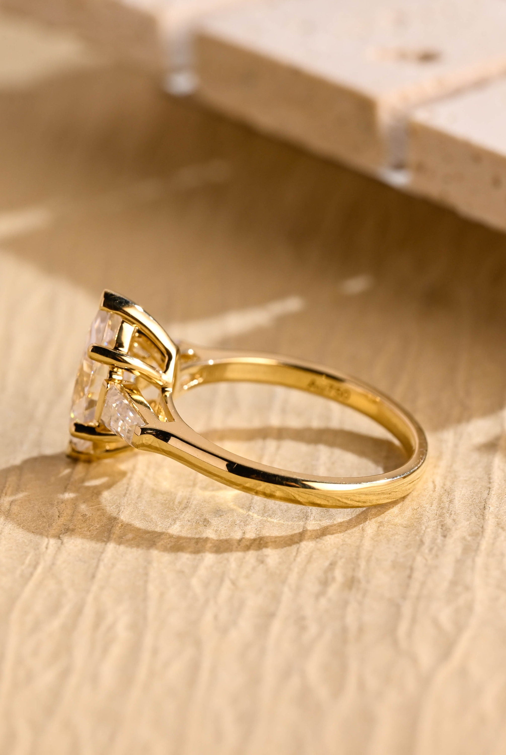 Marquise Cut Moissanite Engagement Ring