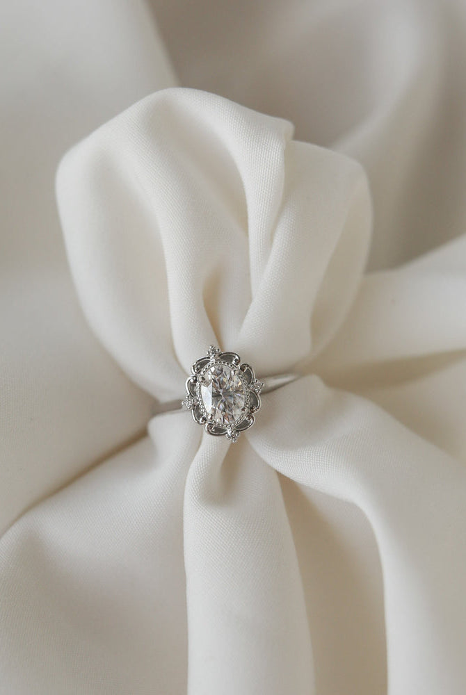 Antique Style Moissanite Ring
