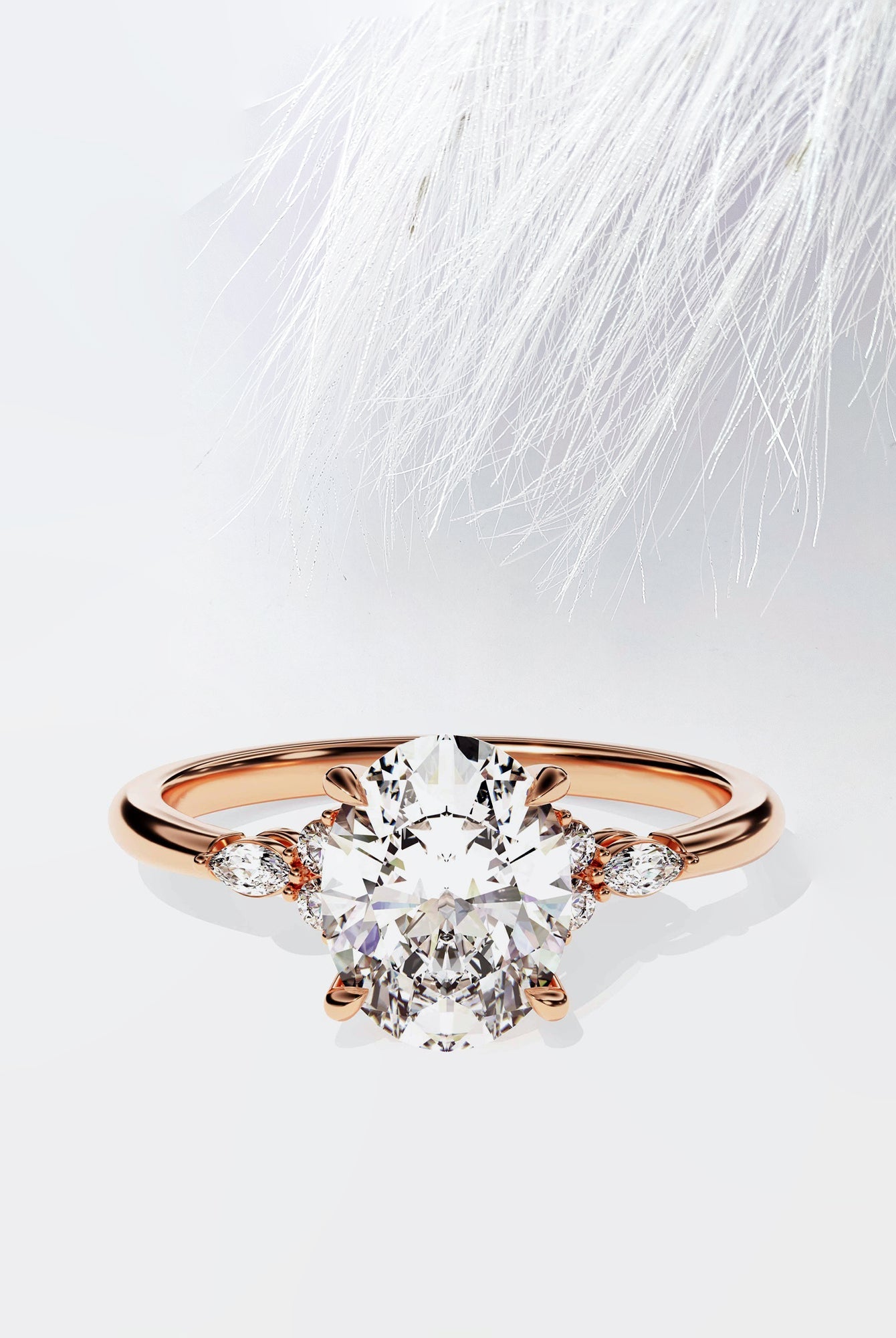 Unique Oval Engagement Ring