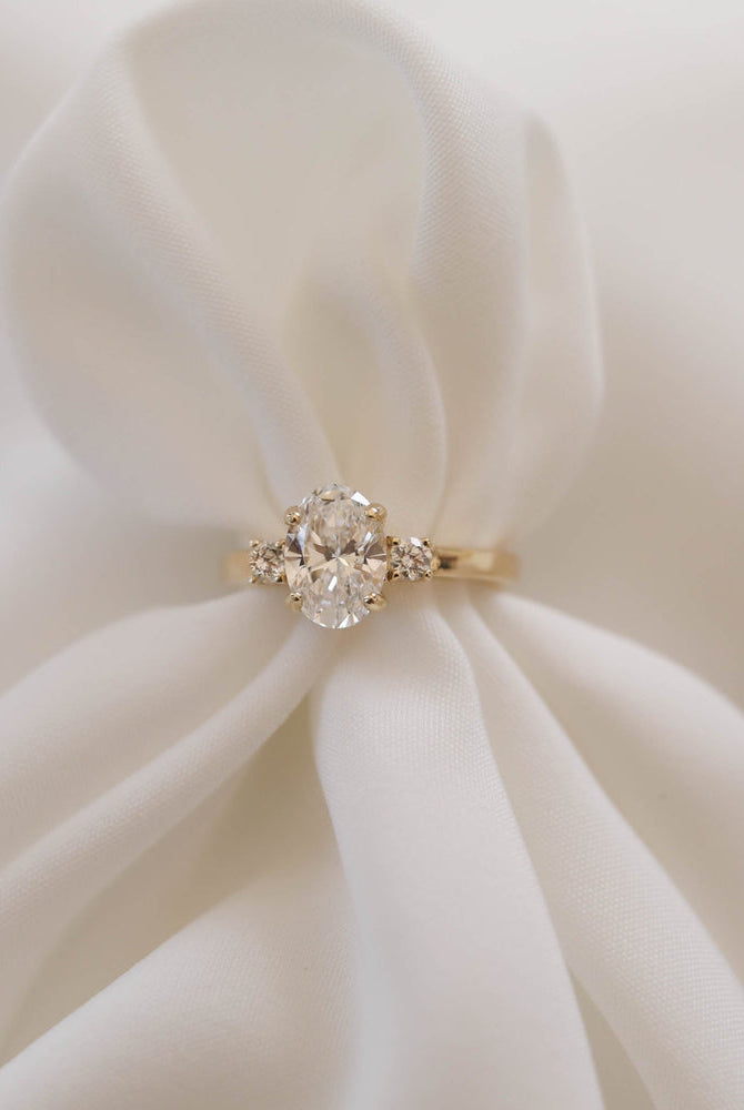 Oval Three Stone Ring