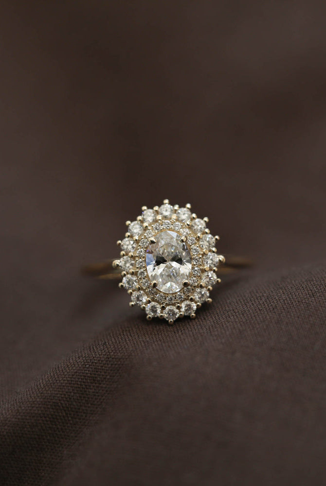 Oval Halo Bridal Ring