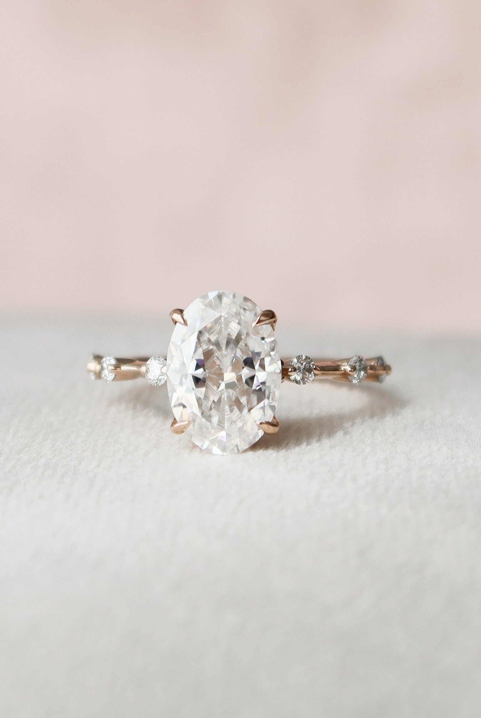 Moissanite Diamond Engagement Ring