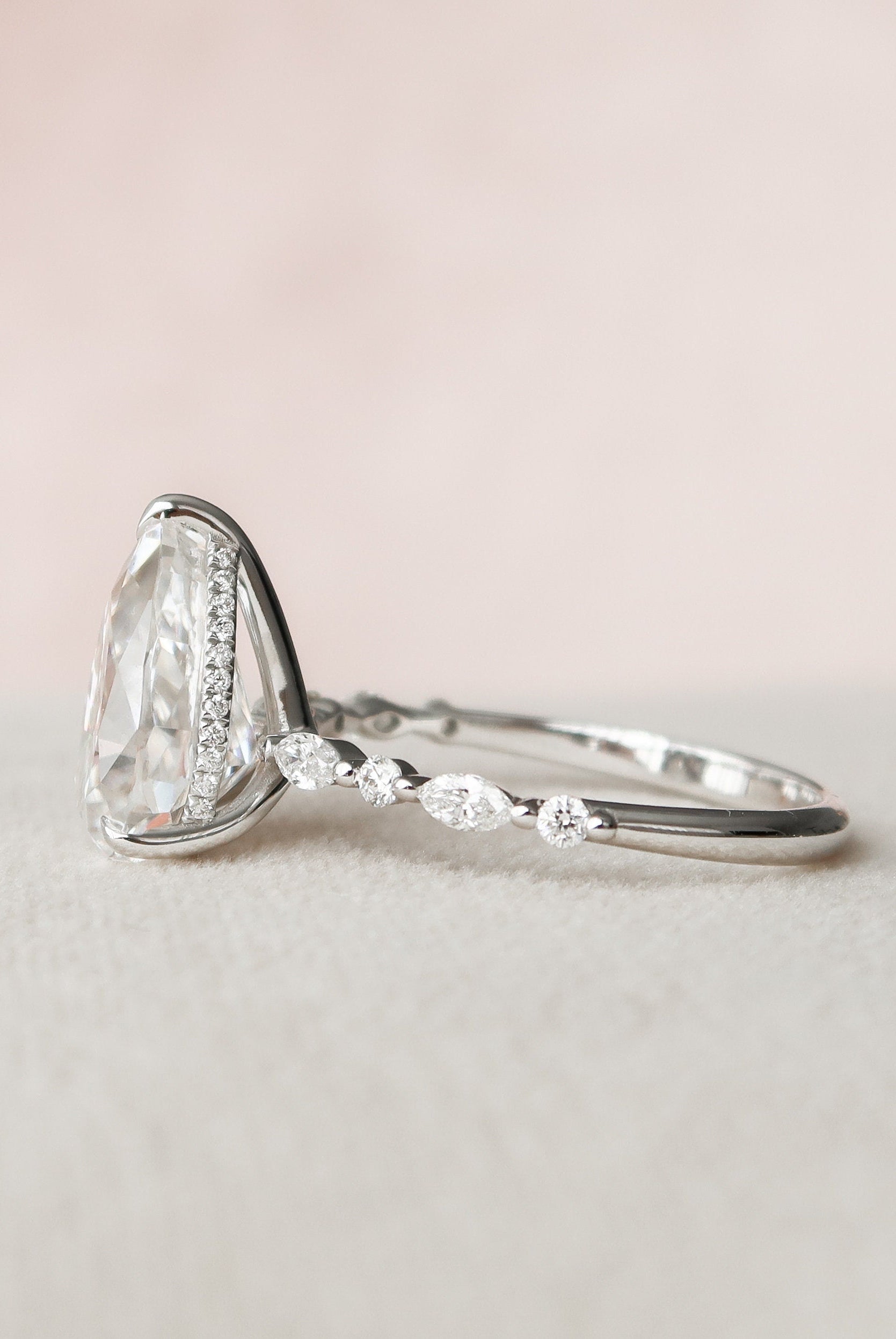 Hidden Halo Moissanite Ring