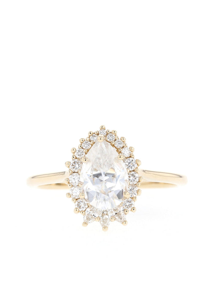 Pear Diamond Alternative Ring