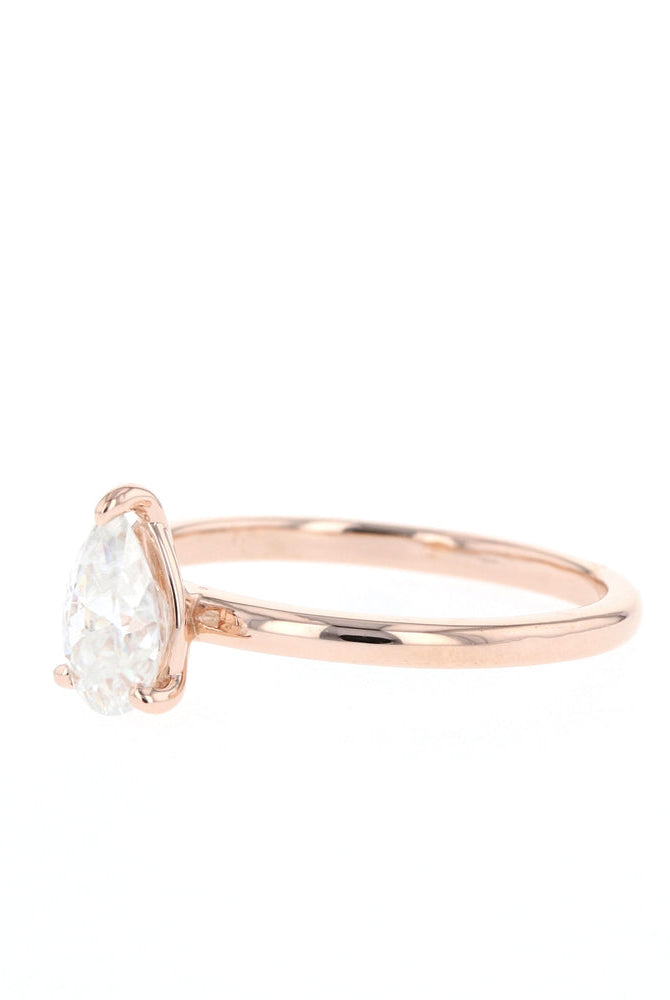 Pear Moissanite Ring
