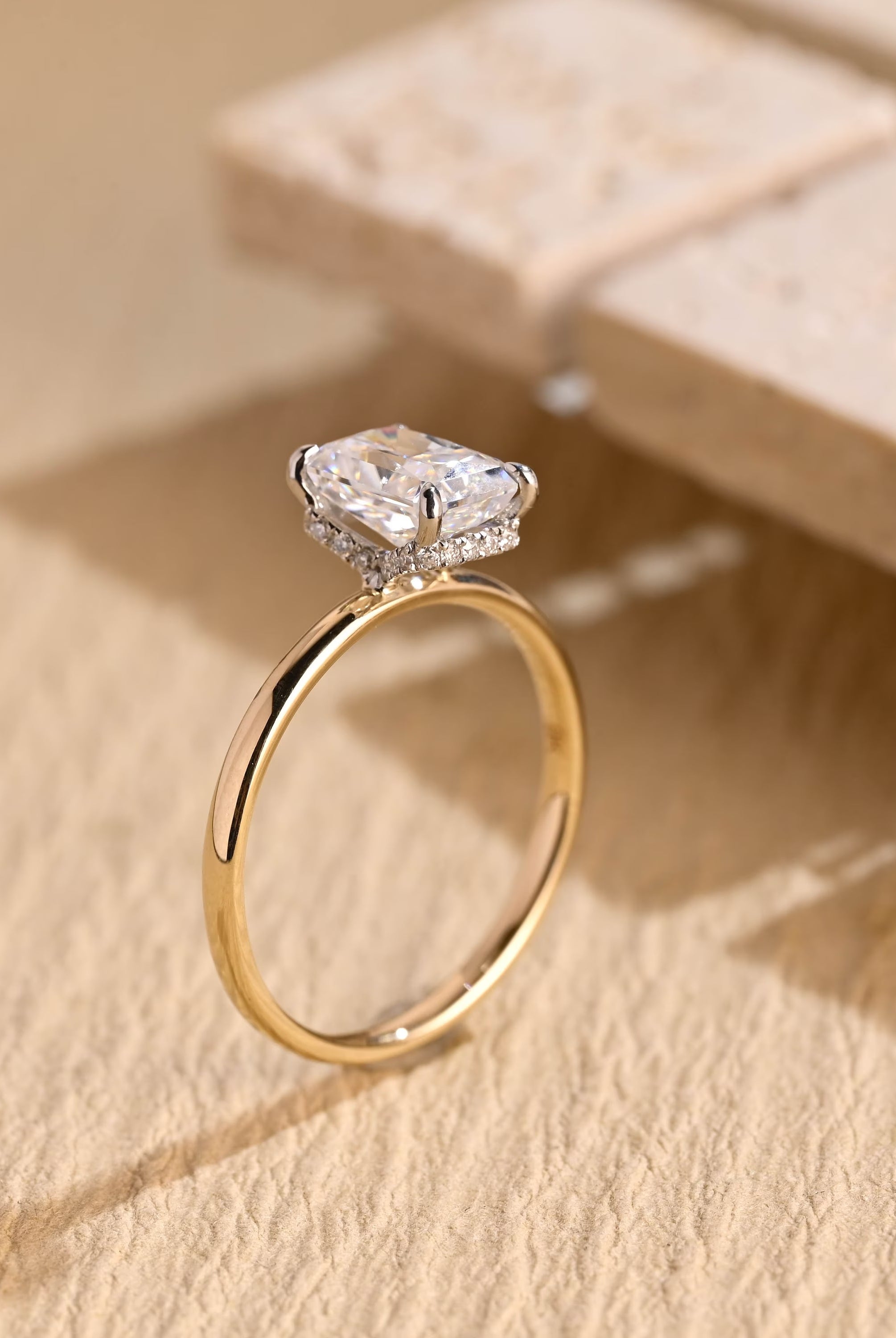 Moissanite Diamond Engagement Ring