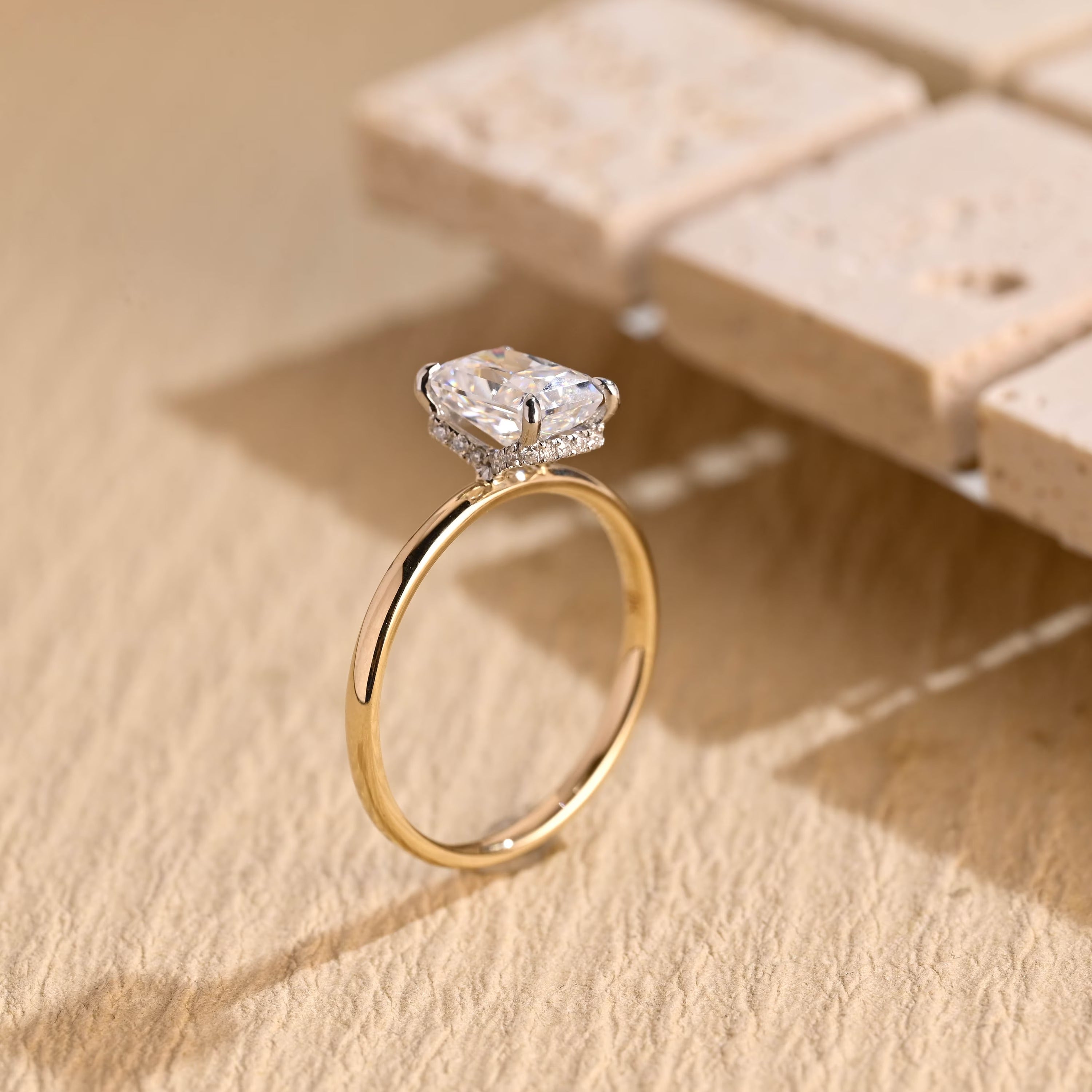 Moissanite Diamond Engagement Ring