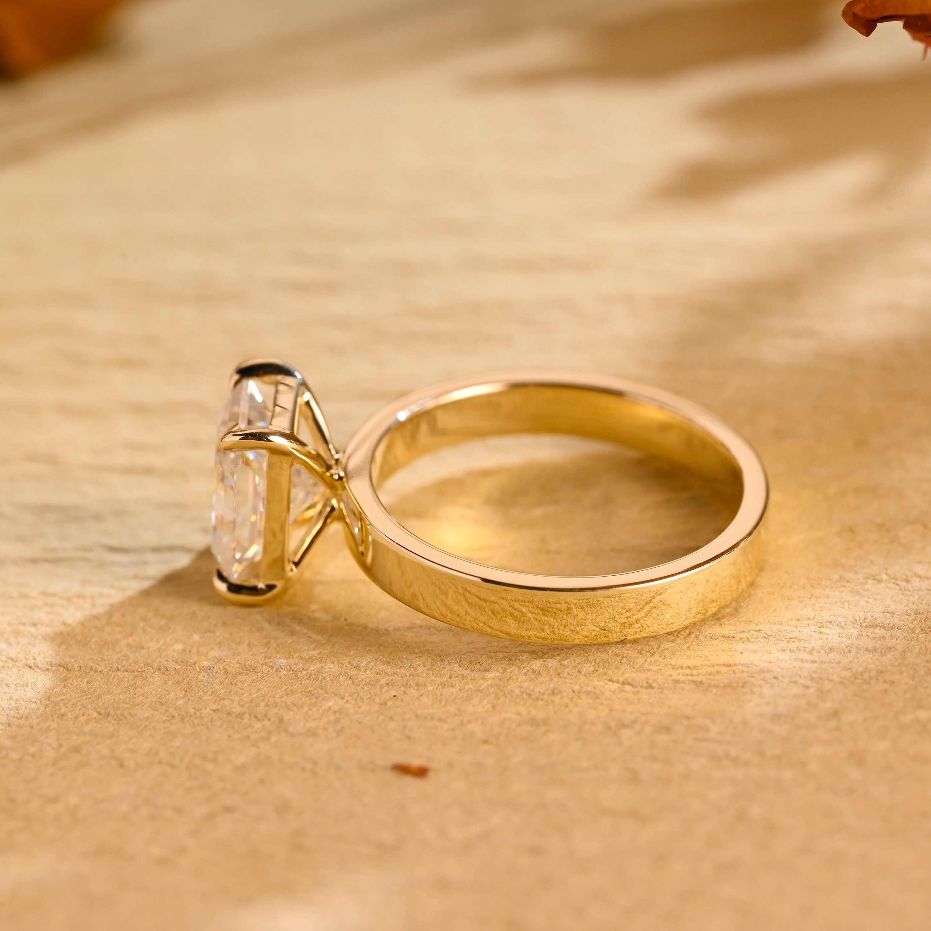 1ct moissanite engagement ring solitaire